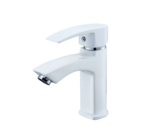 Смеситель д/умывальника MIXXUS MAGNUM 001 (NUT) WHITE-CHROME Ø35 ГАЙКА (10 шт/ящ) - изображение №1