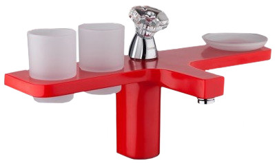 Смеситель д/раковины красный      G1096-7       GAPPO - изображение №1