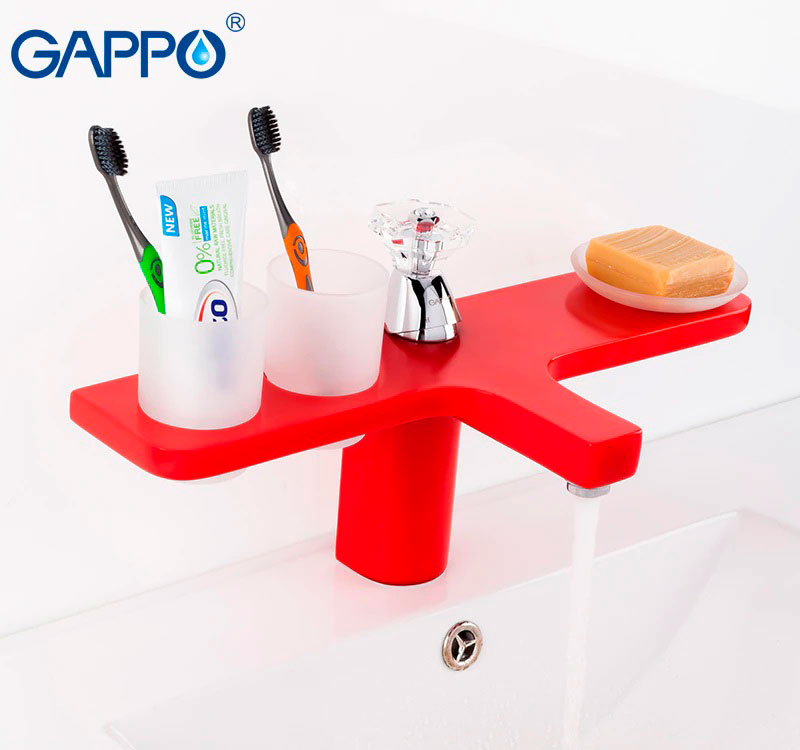 Смеситель д/раковины красный      G1096-7       GAPPO - миниатюра №2