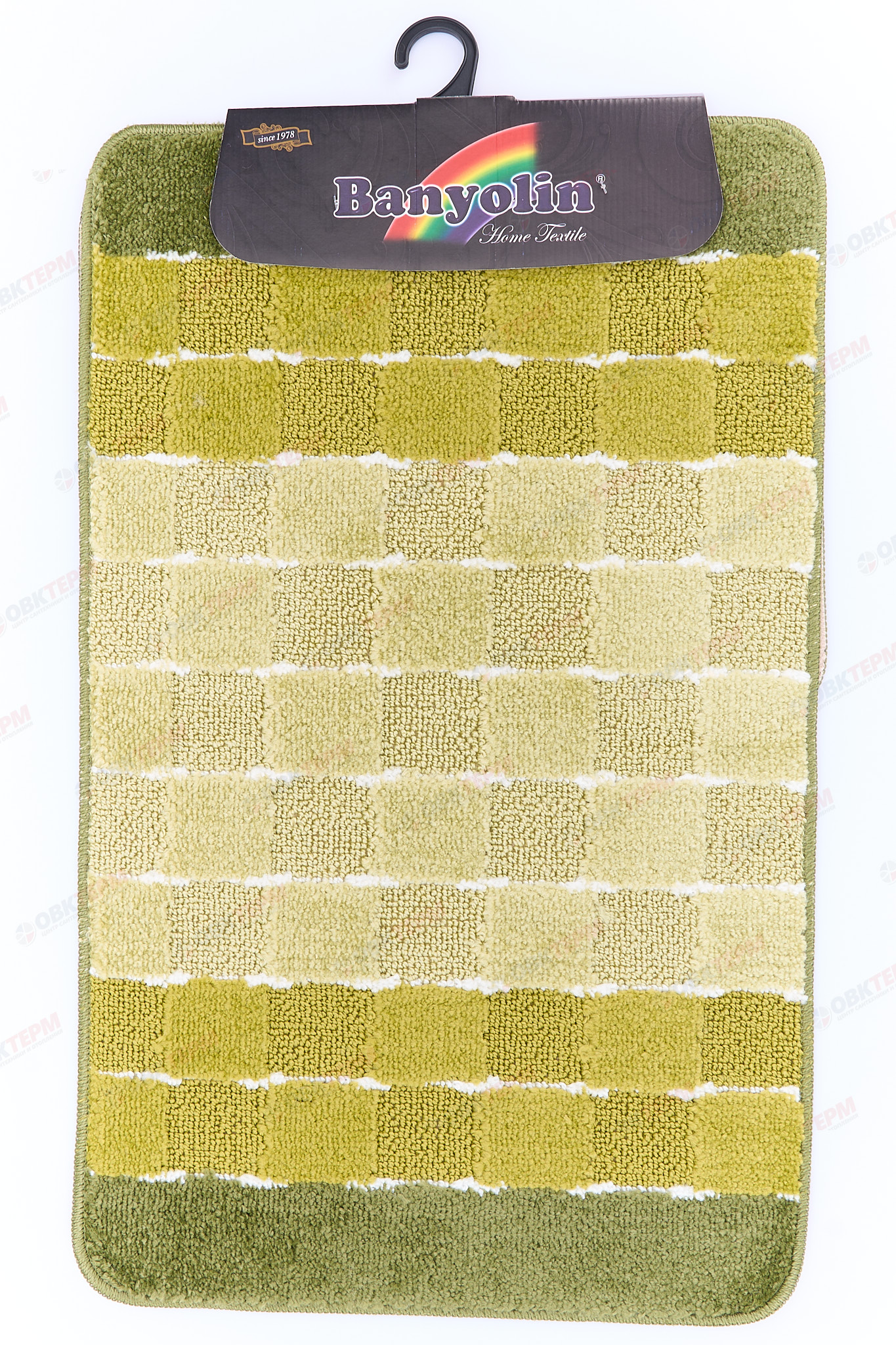 Комплект ковриков для в/к BANYOLIN SILVER 500х800/500х400мм 11мм (зеленый) - Изображение №2