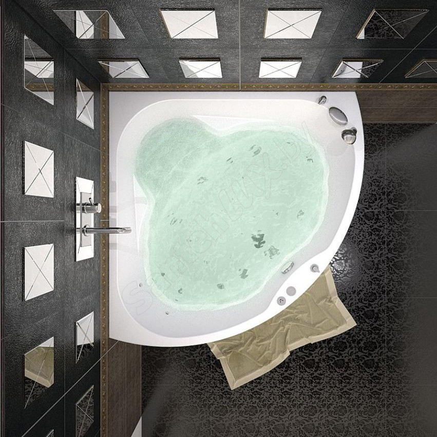 Ванна акрил AQUANET VITORIA  L/R 130*130 с каркасом и панелью - миниатюра №3