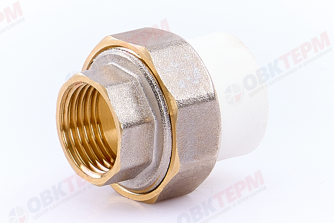 Разборное соединение  20 * 1/2" в    (белый)  (180 шт/ящ)  KOER - миниатюра №2