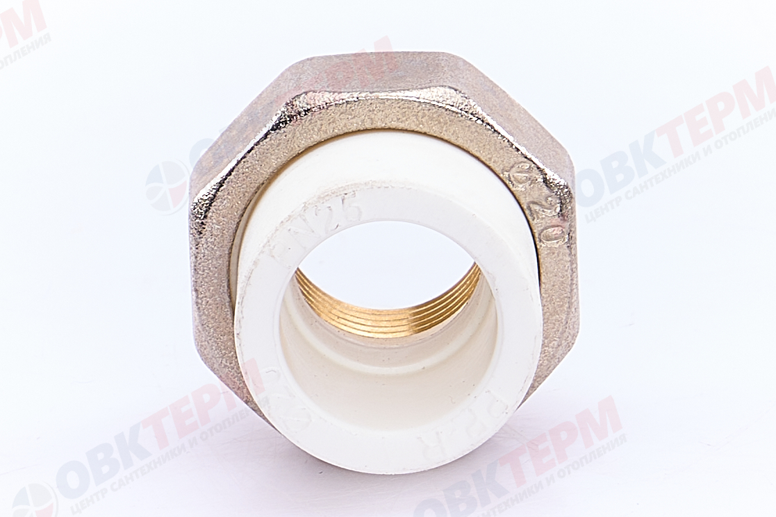 Разборное соединение  20 * 1/2" в    (белый)  (180 шт/ящ)  KOER - миниатюра №5