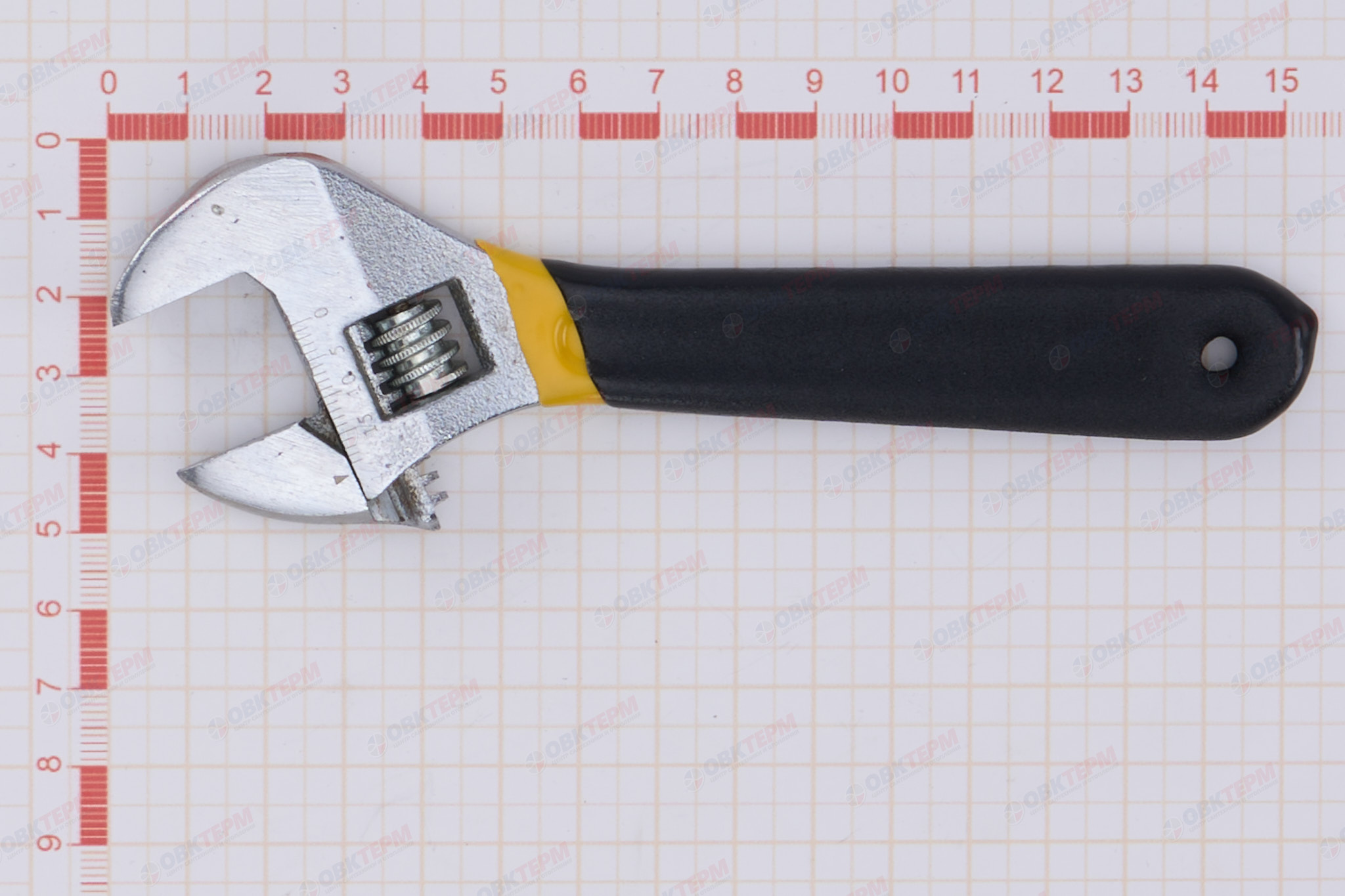 Ключ разводной 150 мм с обрезиненной рукояткой Тундра - миниатюра №8