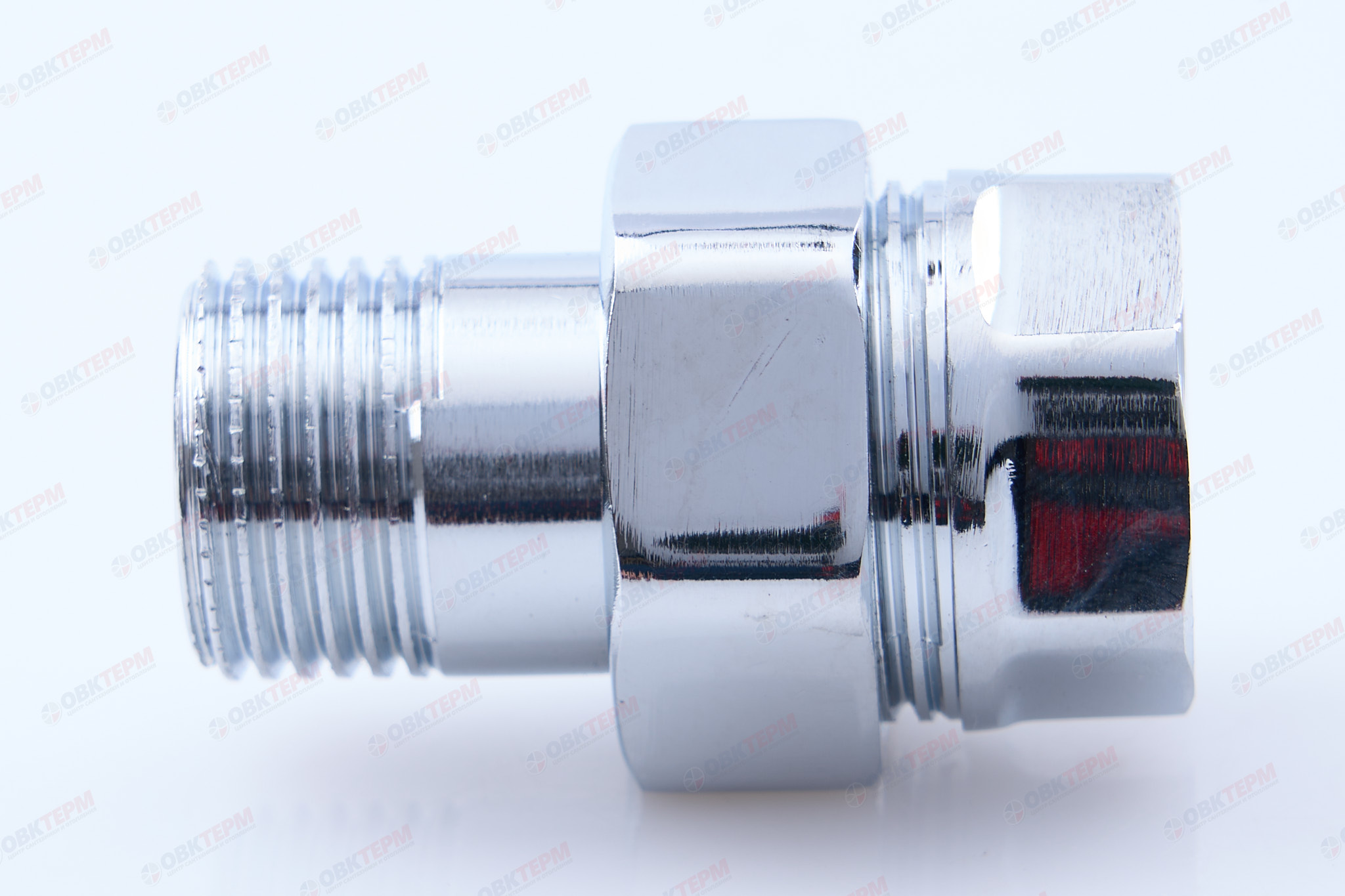 Американка   KOER  ХРОМ   1/2"  прямая  усиленная  (180/45 шт) - миниатюра №4