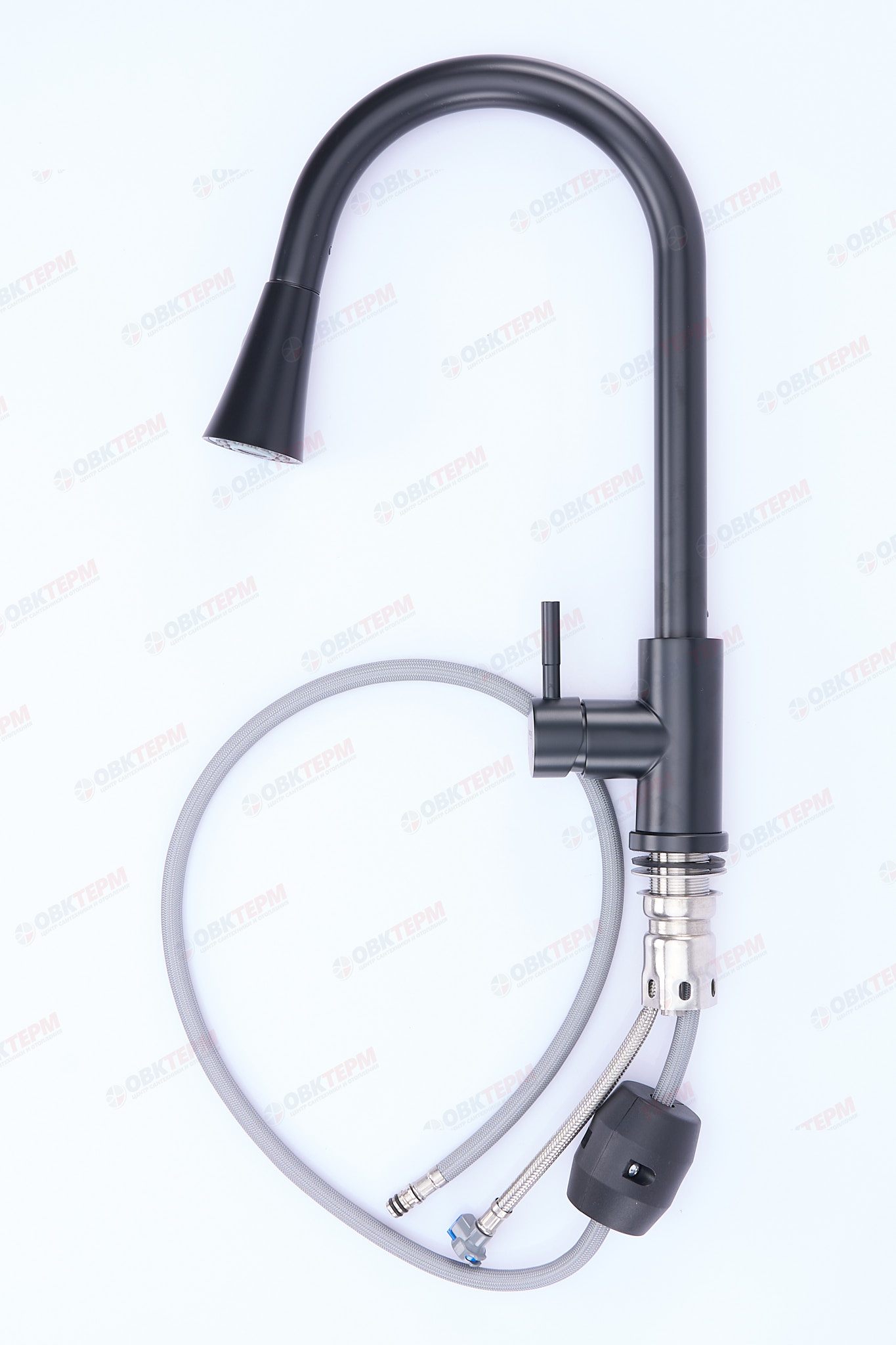 Смеситель д/кухни нерж/сталь MIXXUS SUS 014-B BLACK Ø40 (16 шт/ящ) - миниатюра №2