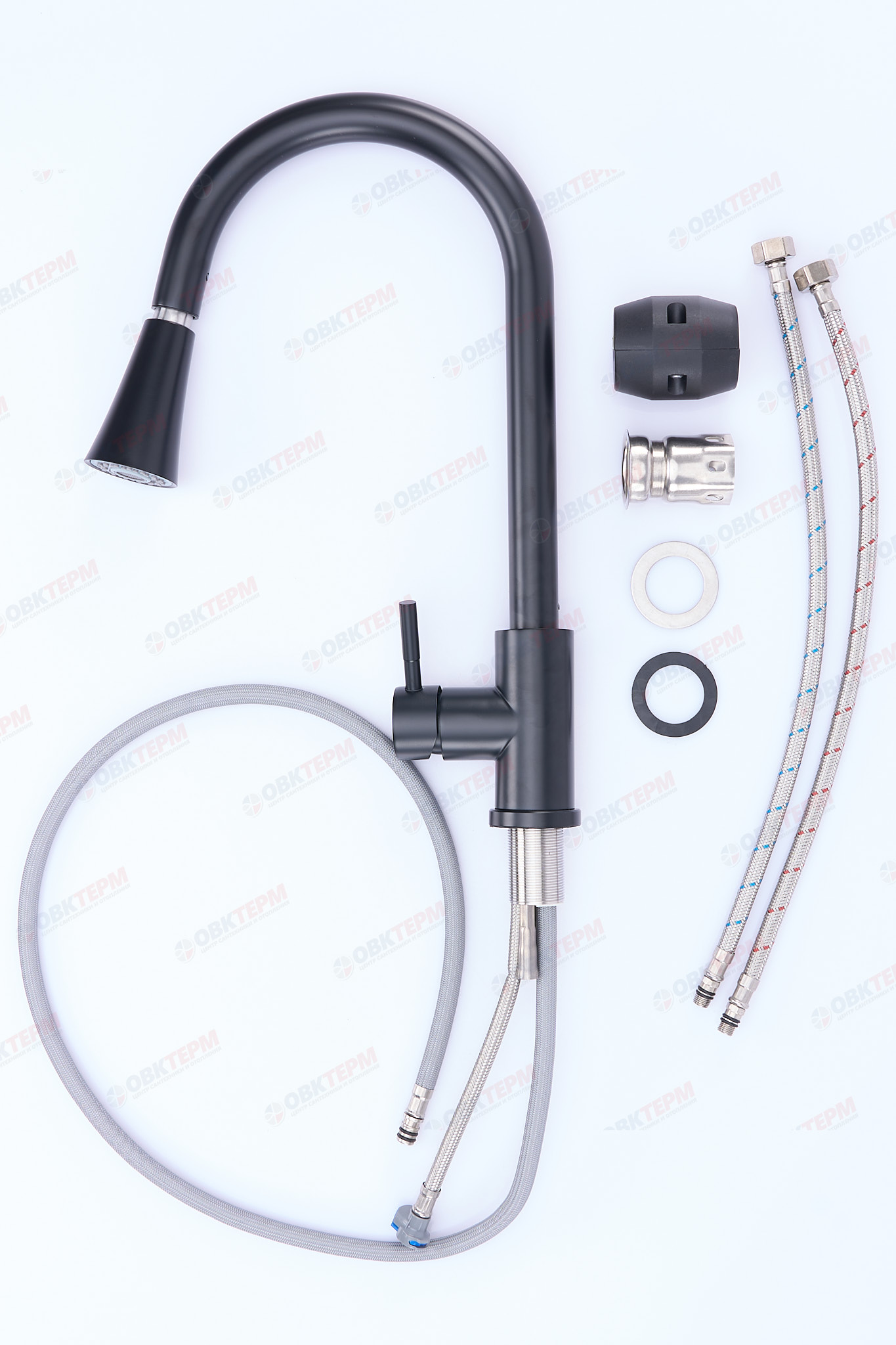 Смеситель д/кухни нерж/сталь MIXXUS SUS 014-B BLACK Ø40 (16 шт/ящ) - миниатюра №3