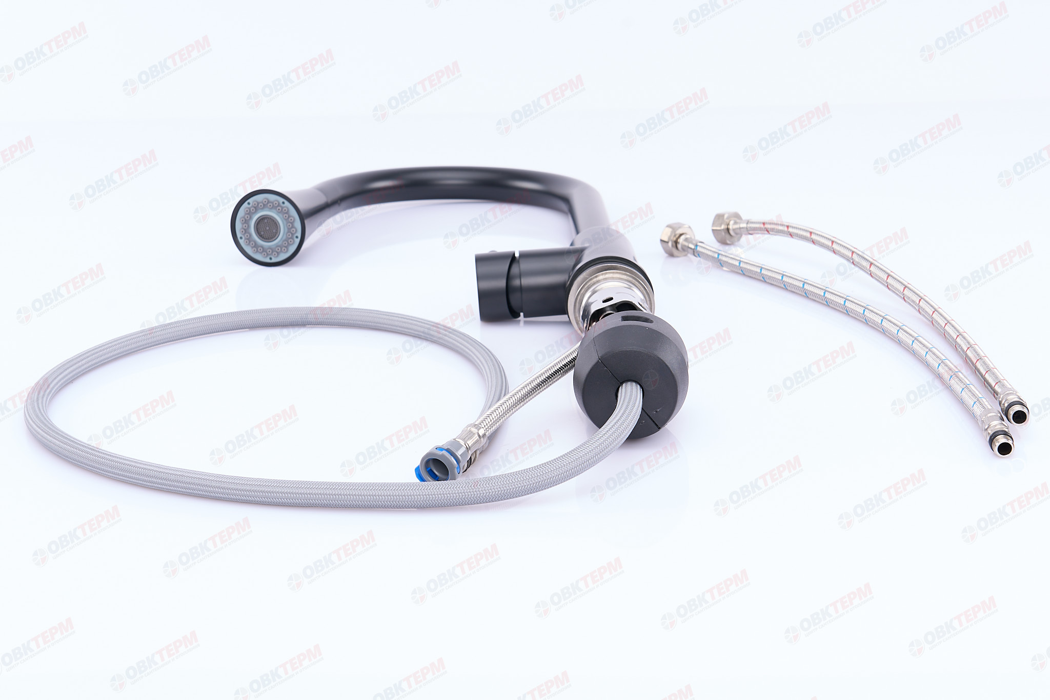 Смеситель д/кухни нерж/сталь MIXXUS SUS 014-B BLACK Ø40 (16 шт/ящ) - миниатюра №4