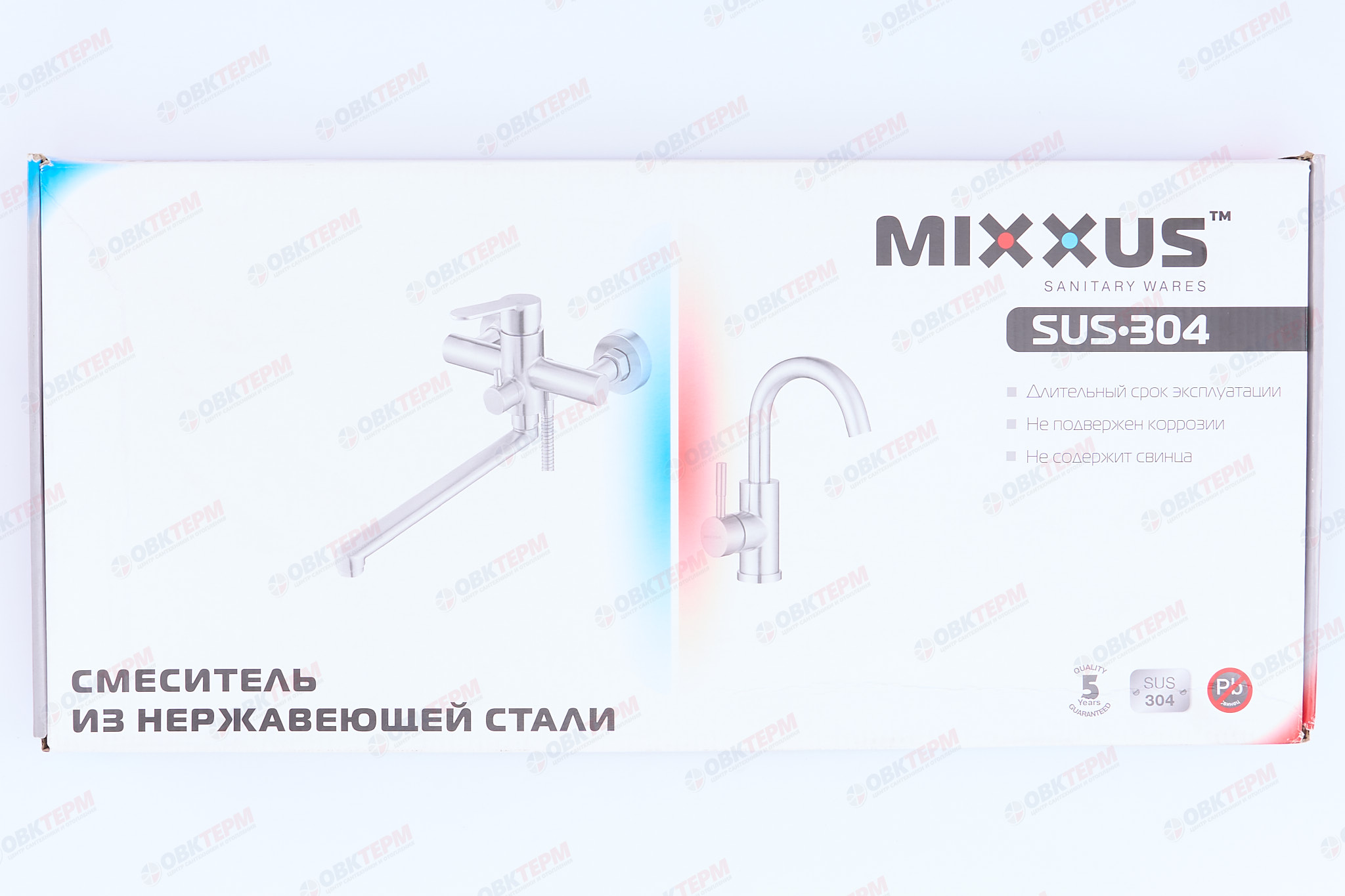 Смеситель д/кухни нерж/сталь MIXXUS SUS 014-B BLACK Ø40 (16 шт/ящ) - миниатюра №6