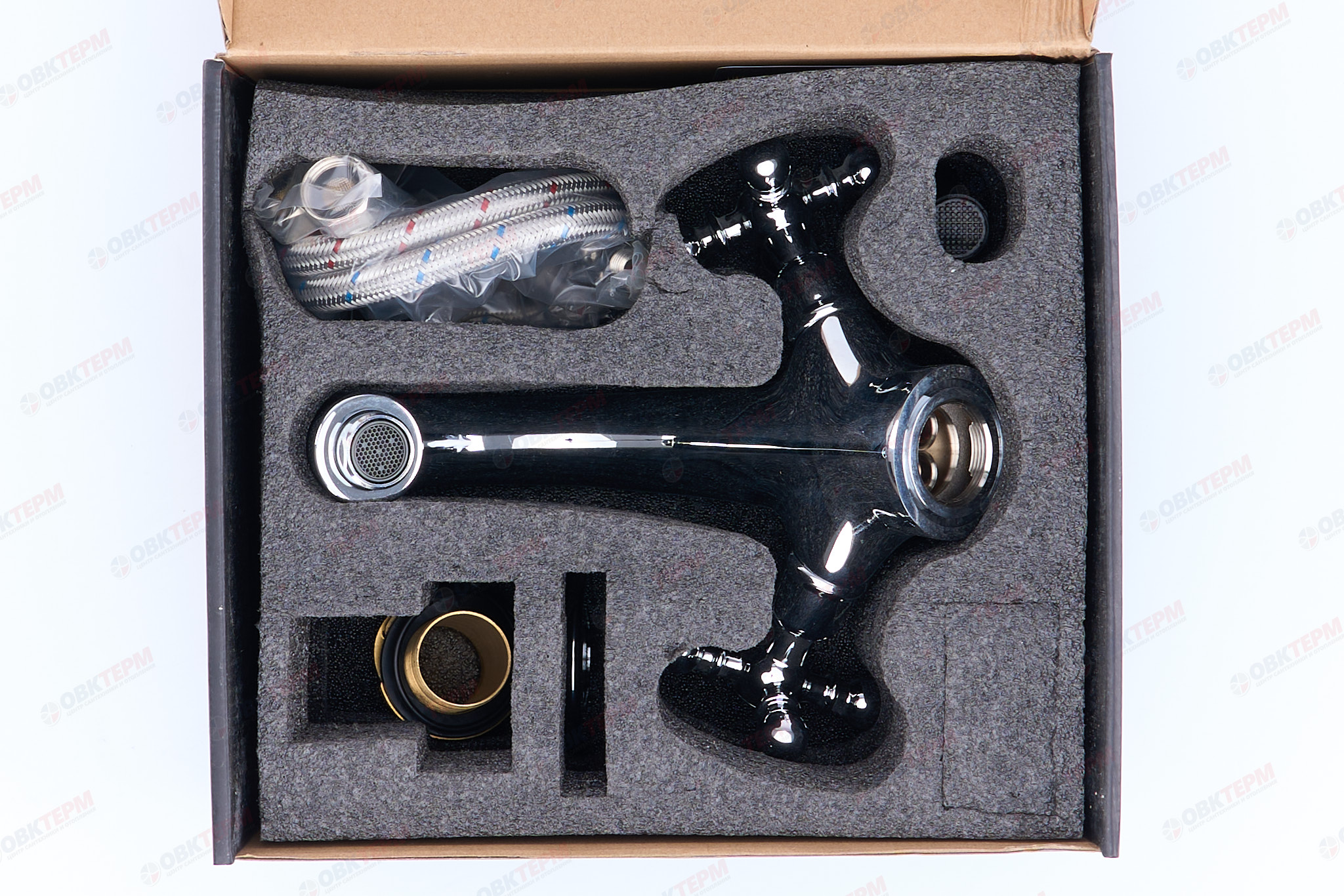 Смеситель д/раковины буксовый GAPPO G1089 латунь /хром (на гайке, керам. кран-буксы) - миниатюра №7