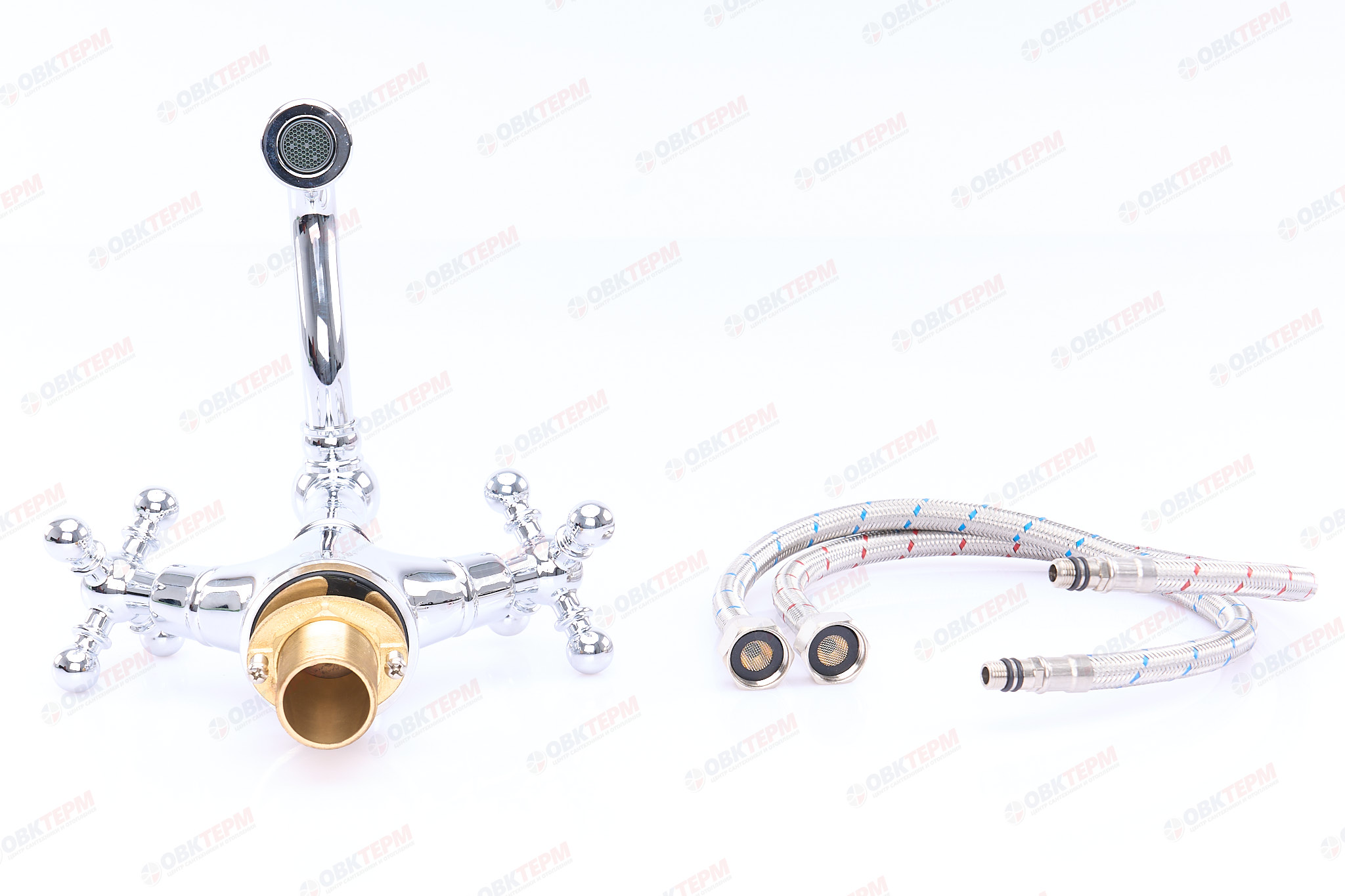 Смеситель д/раковины буксовый GAPPO G1389 латунь /хром (на гайке, керам. кран-буксы) - Изображение №5