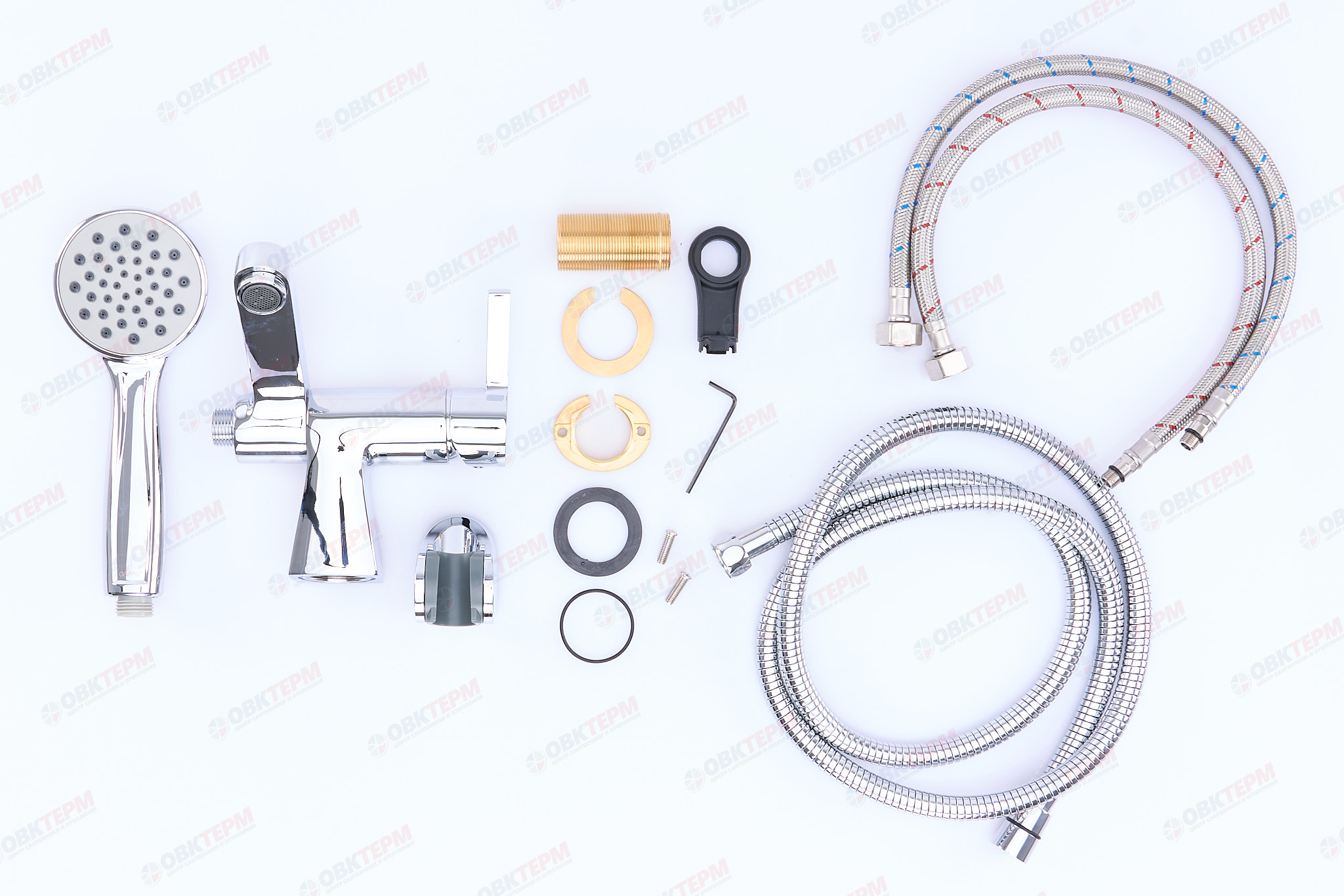 Смеситель д/раковины GAPPO G1204 латунь /хром (Ø35, на гайке, с гигиенич. лейкой) - миниатюра №5