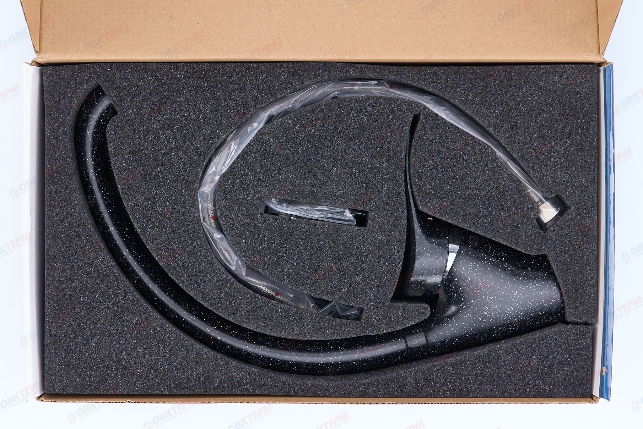 Смеситель д/кухни Ulgran для кухни 001 (308)  (черный) - Изображение №5