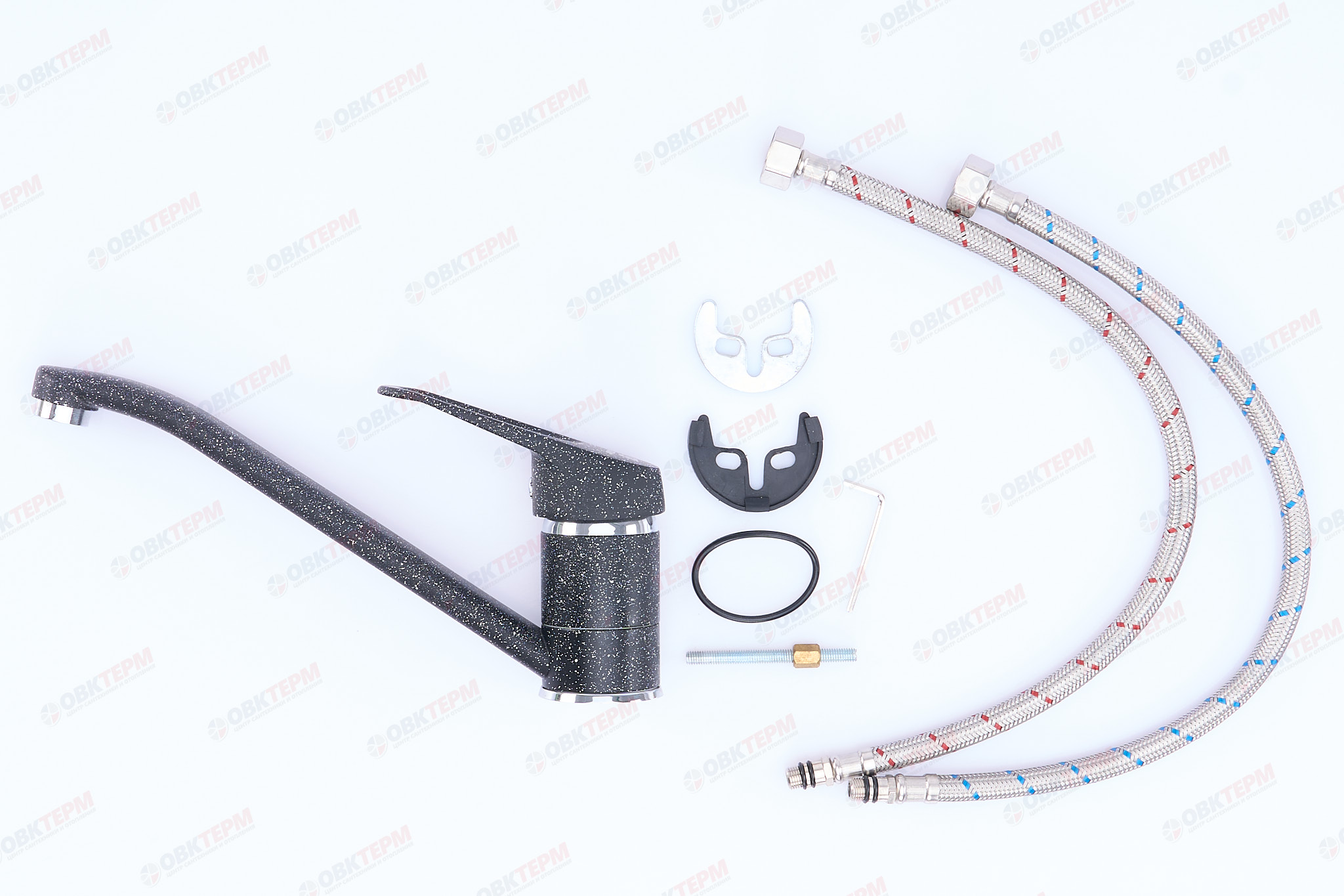 Смеситель д/кухни Ulgran для кухни 004 (308)  (черный) - Изображение №5