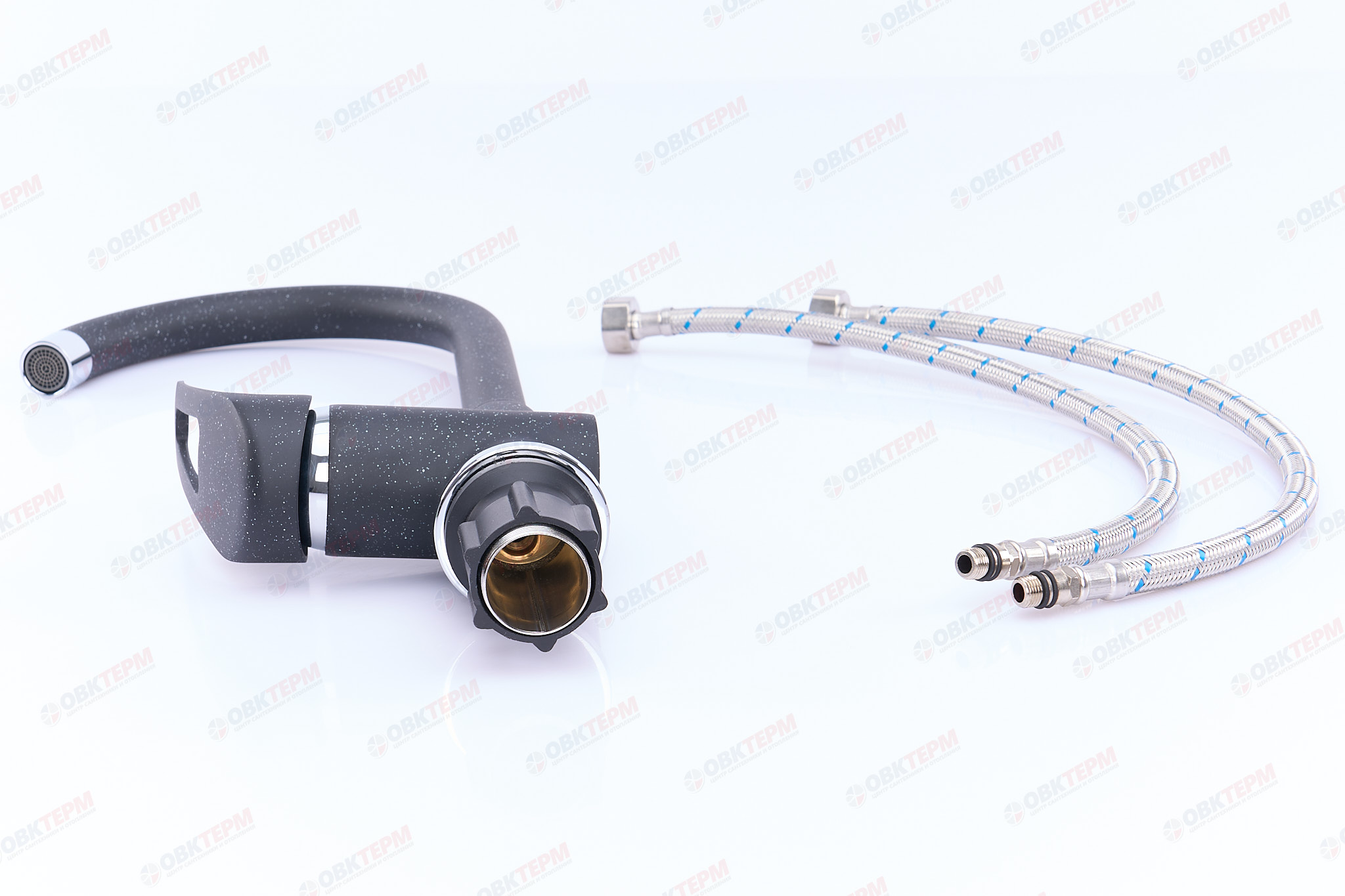 Смеситель д/кухни Ulgran для кухни 006 (308)  (черный) - Изображение №5