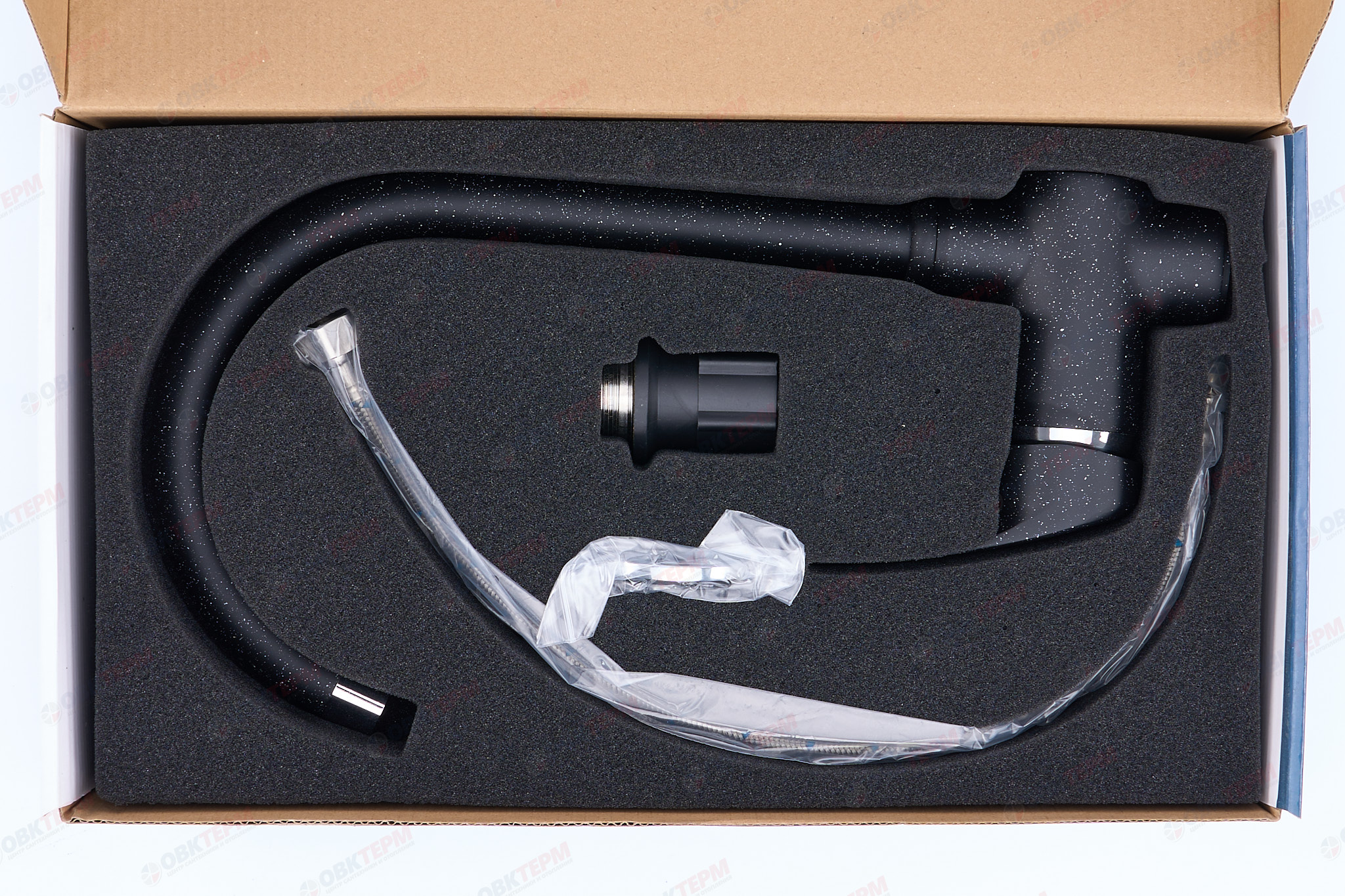 Смеситель д/кухни Ulgran для кухни 006 (308)  (черный) - миниатюра №6