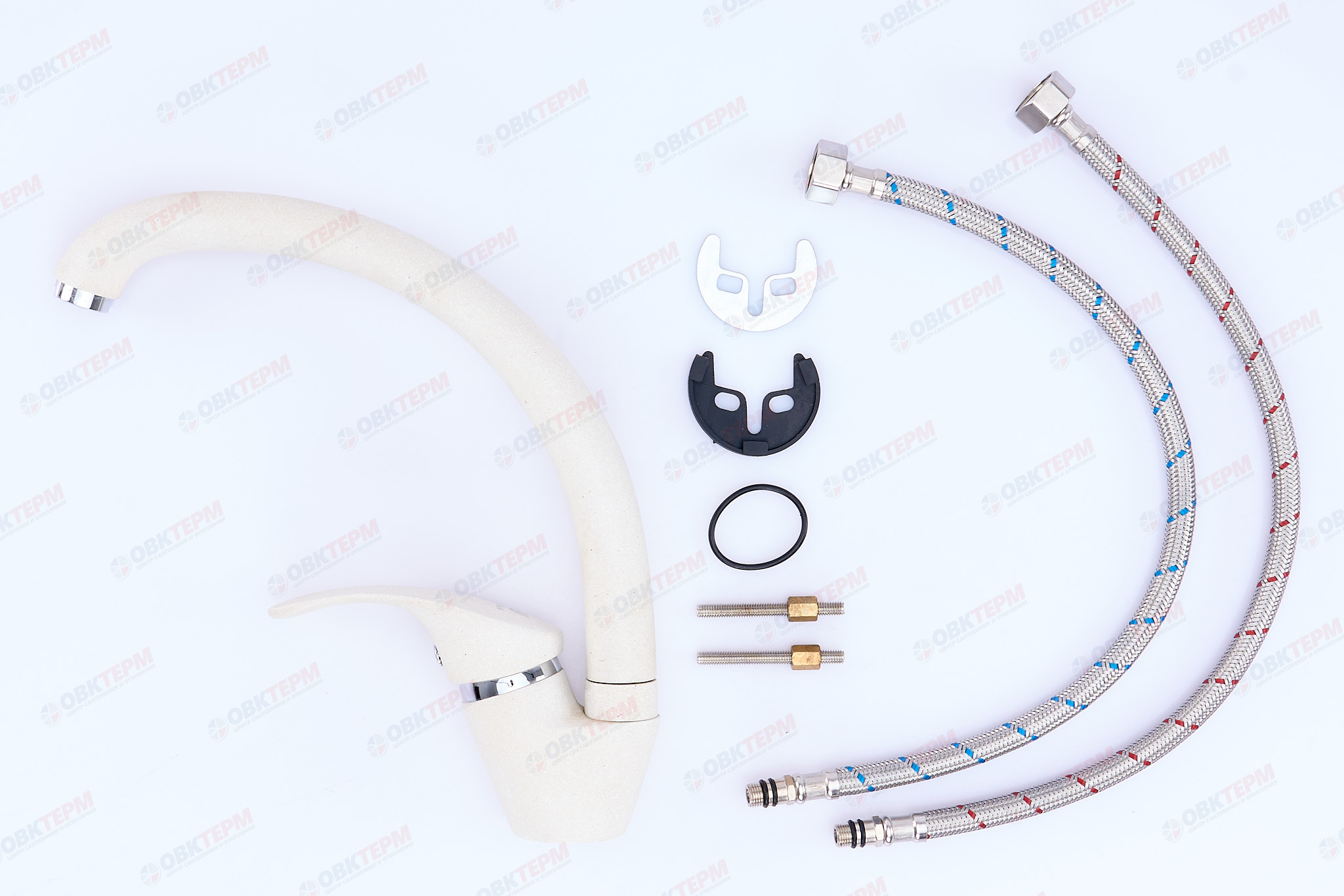 Смеситель д/кухни Ulgran для кухни 007 (331)  (белый) - Изображение №5