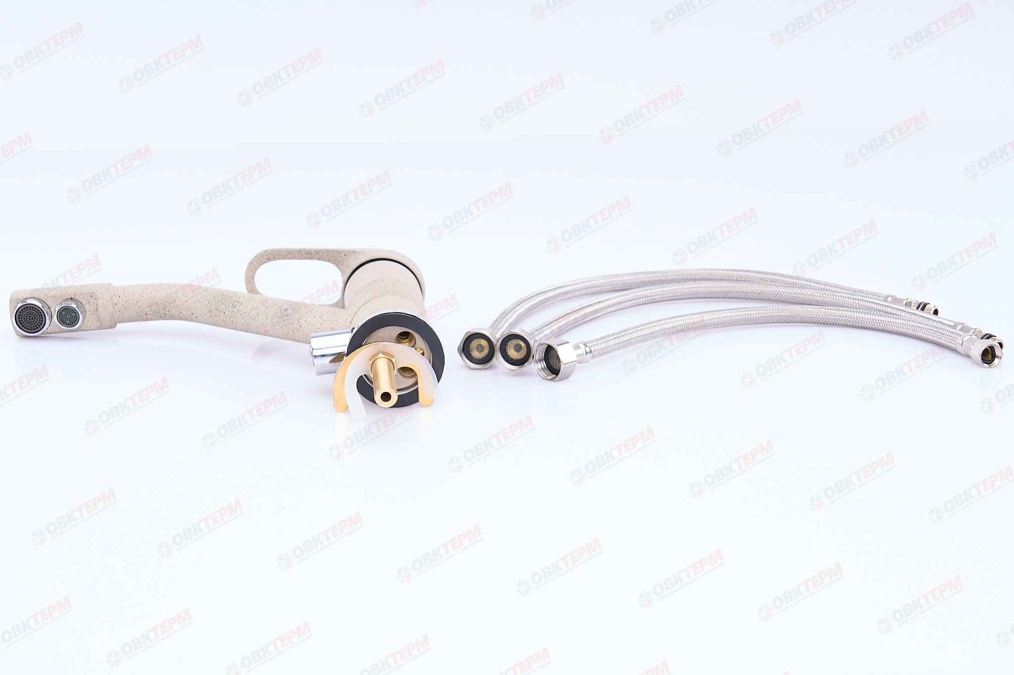 Смеситель для кухни под ФИЛЬТР Ulgran 010 (302)  (песочный) - миниатюра №6