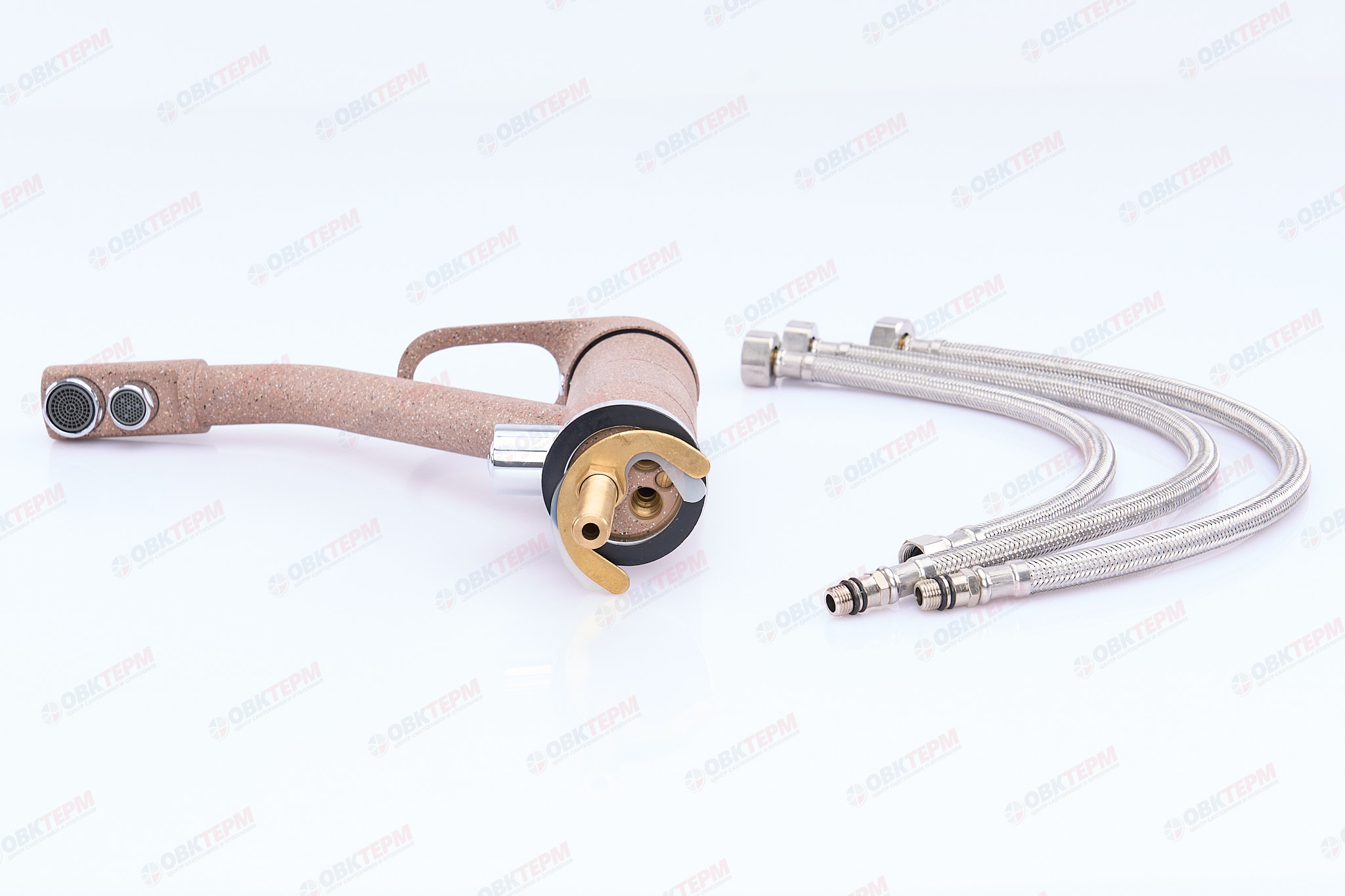 Смеситель для кухни под ФИЛЬТР Ulgran 010 (307)  (терракот) - Изображение №5