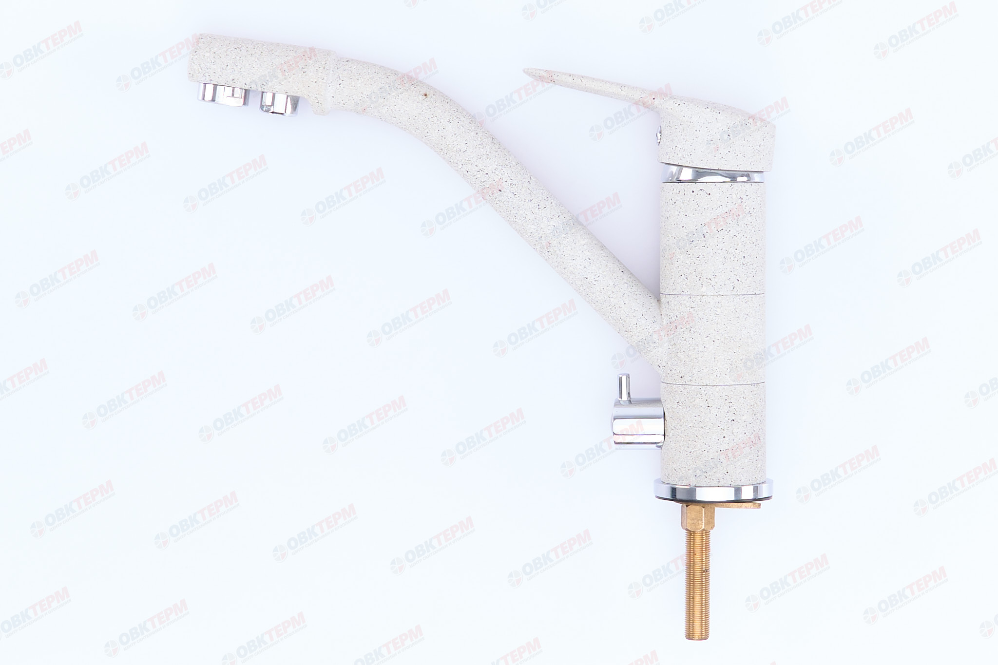 Смеситель для кухни под ФИЛЬТР Ulgran 010 (310)  (серый) - Изображение №3