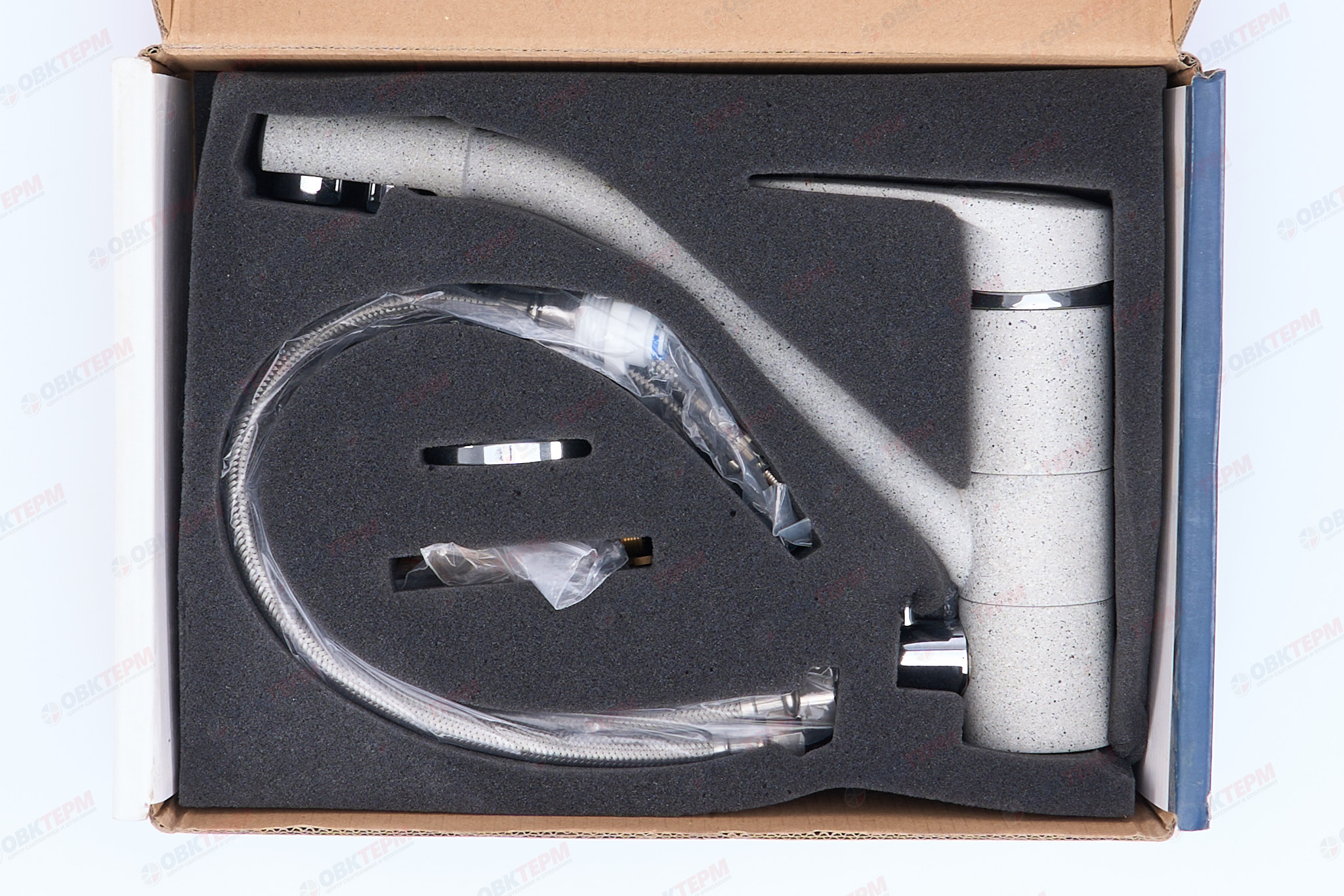 Смеситель для кухни под ФИЛЬТР Ulgran 010 (310)  (серый) - миниатюра №6