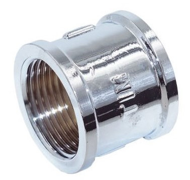 Муфта   1/2" х 1/2"   Хром  TIM   (200/10шт) - Изображение №1