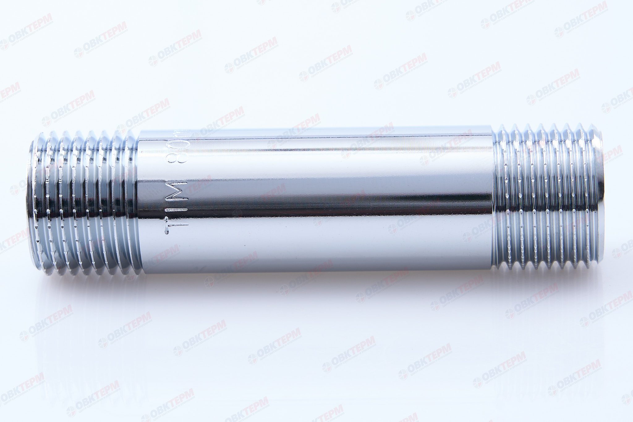 Ниппель 1/2" х 1/2" 80мм   Хром  TIM - Изображение №4