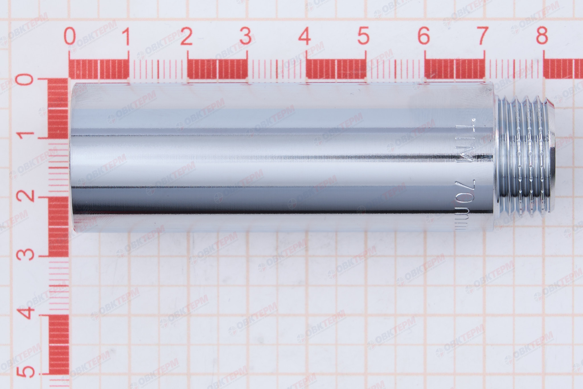 Удлинитель    1/2" , 70 мм   Хром   (10шт) - миниатюра №6