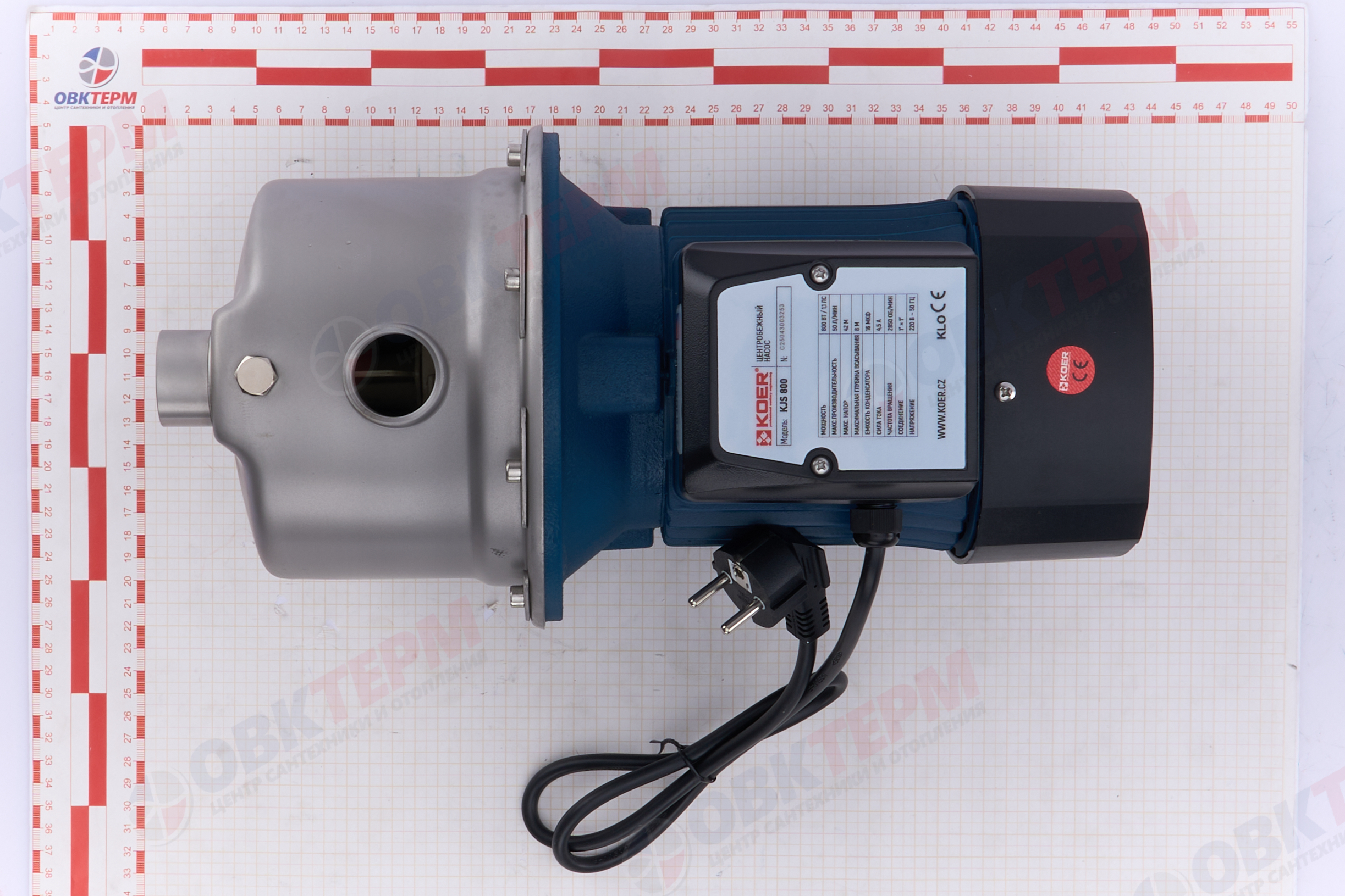 Насос центробежный  KJS 800 KOER (нерж)   (0,8кВт/50л.м./42м.) - миниатюра №7