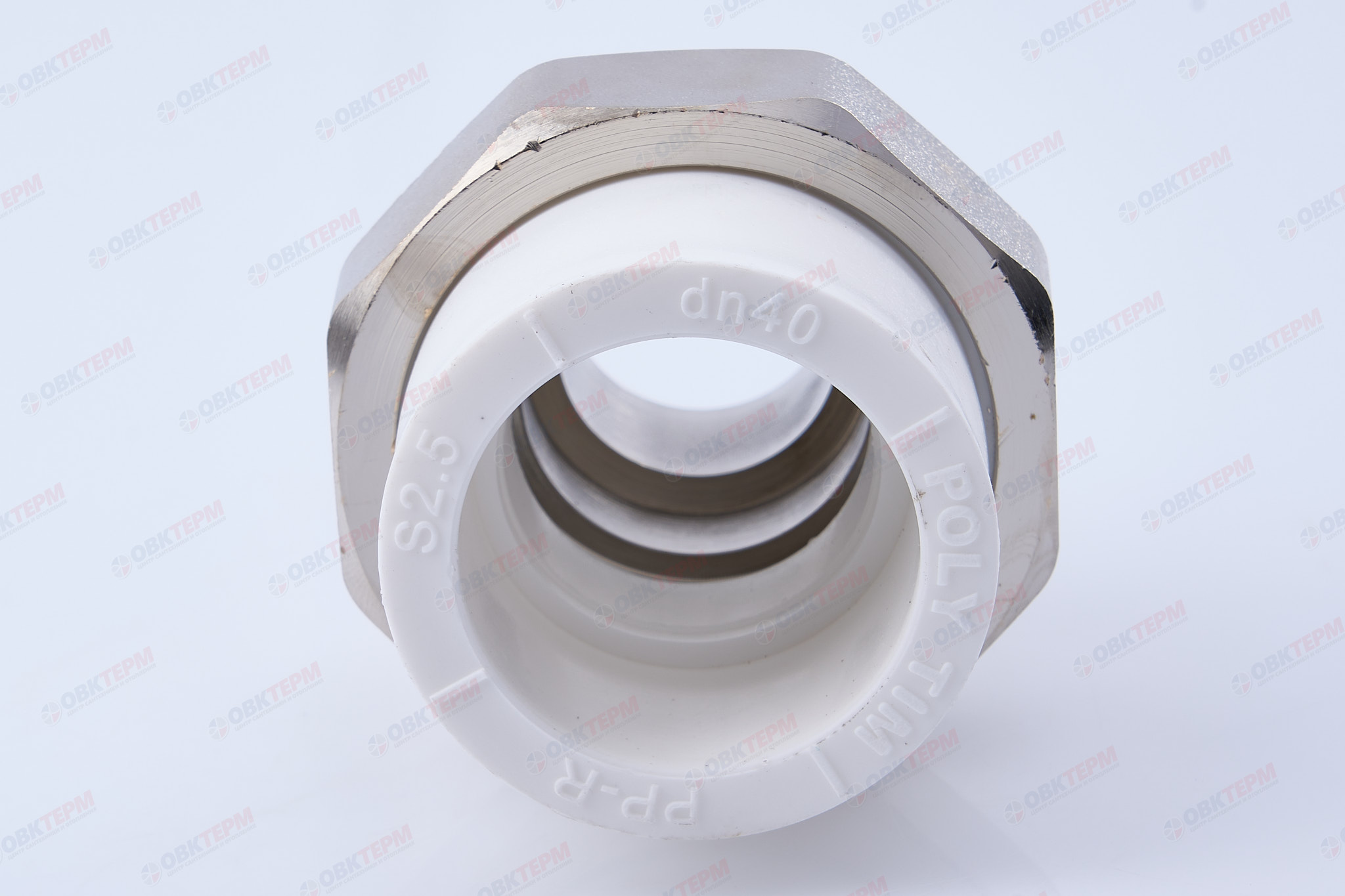 Разборное соединение 40 * 1" н    (белый)  TIM - Изображение №4