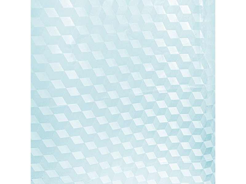 Штора для ванной "Кристалл" из PEVA (Куб-голубая) VILINA 180x180 (16 шт/ящ) - Изображение №1