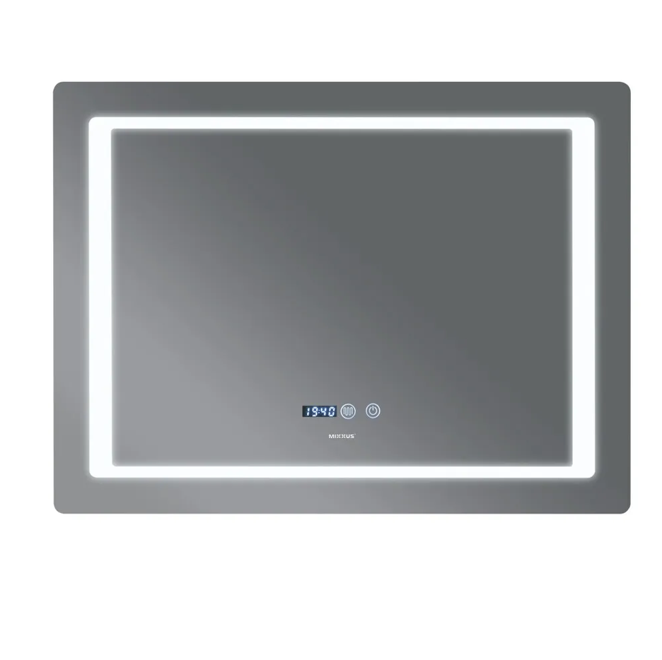 MIXXUS STYLE MR03-80x60 Зеркало с LED Touch, Anti-fog, димером, регулятором яркости, часами - Изображение №3