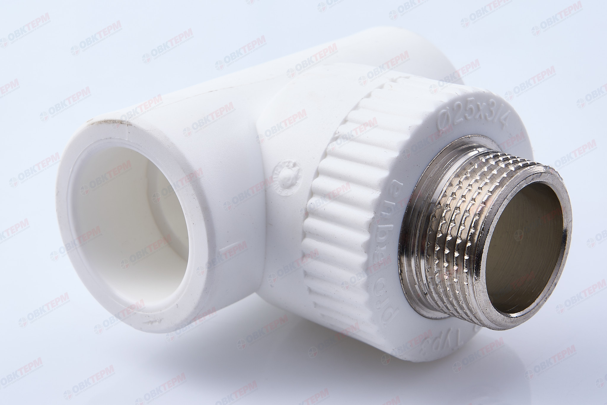 Тройник с МРН 25 * 3/4" * 25   БЕЛЫЙ   (PRO AQUA)     (100/10) - изображение №1
