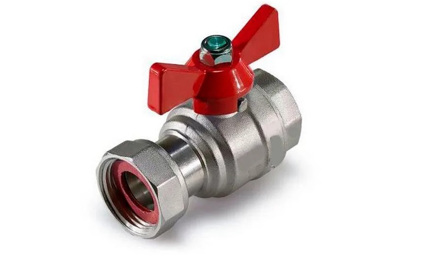 Кран шаровый с накидной гайкой    TIM     1"ВВ   прямой   (10шт/40ящ) - Изображение №1