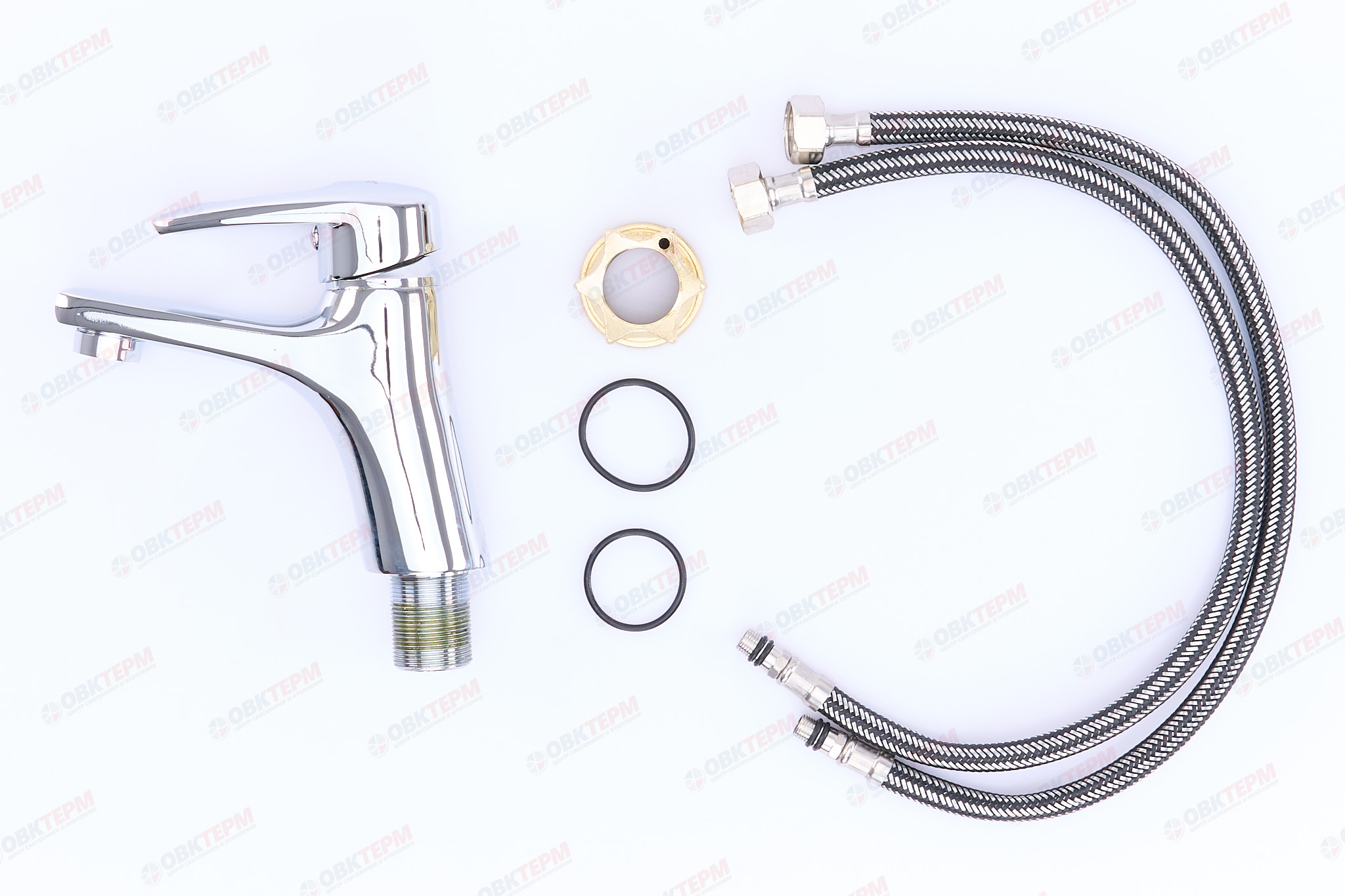 Смеситель д/умывальника ZERIX UNO-A446 ГАЙКА (10 шт/ящ) - миниатюра №4