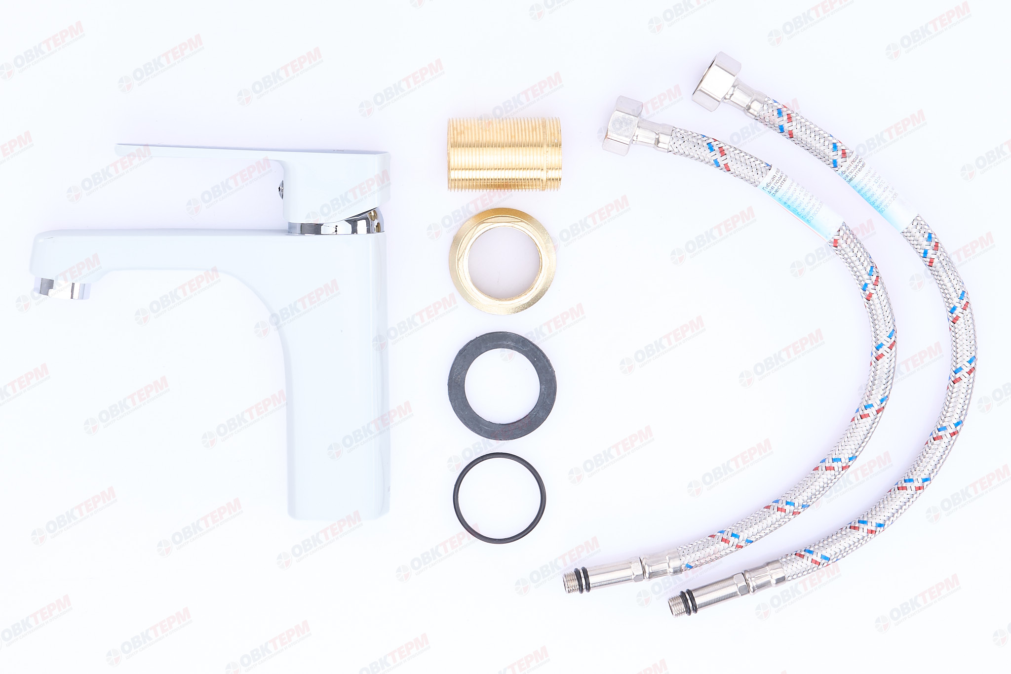 Смеситель д/умывальника MIXXUS MISSOURI 001 Ø35 ГАЙКА (WHITE) (10 шт/ящ) - Изображение №5