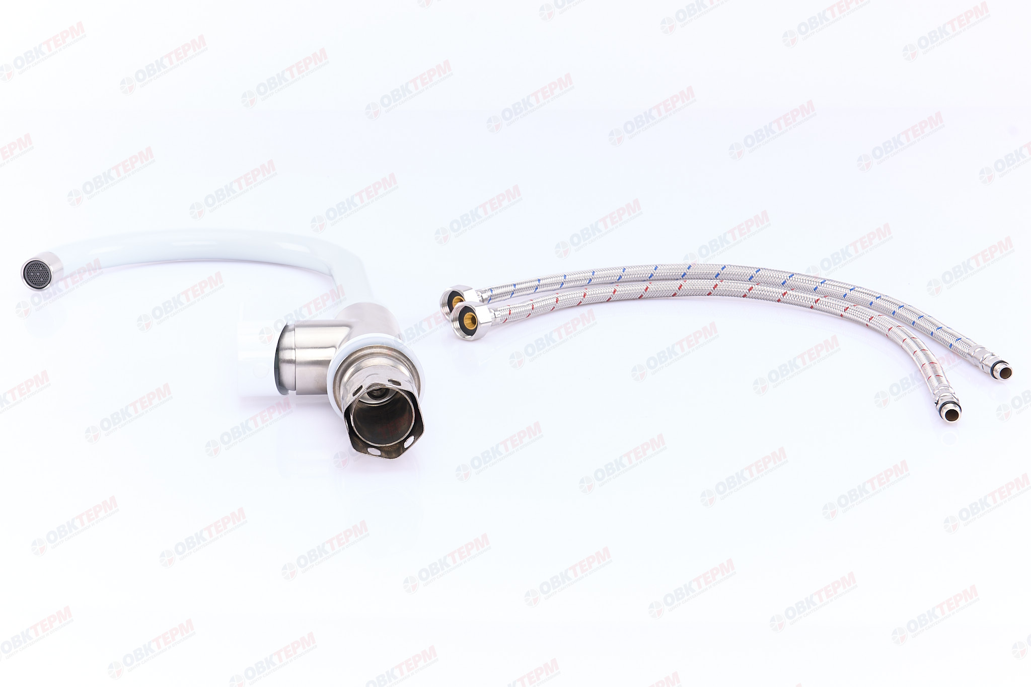 Смеситель д/кухни нерж/сталь ZERIX MADRID-011 WHITE (белый) (10 шт/ящ) - миниатюра №5