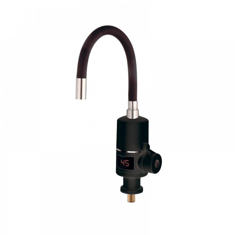 Водонагреватель на мойку ZERIX ELW06-EF-BLACK /инд. темп. /силикон излив /3 kW (12шт/ящ) - Изображение №1