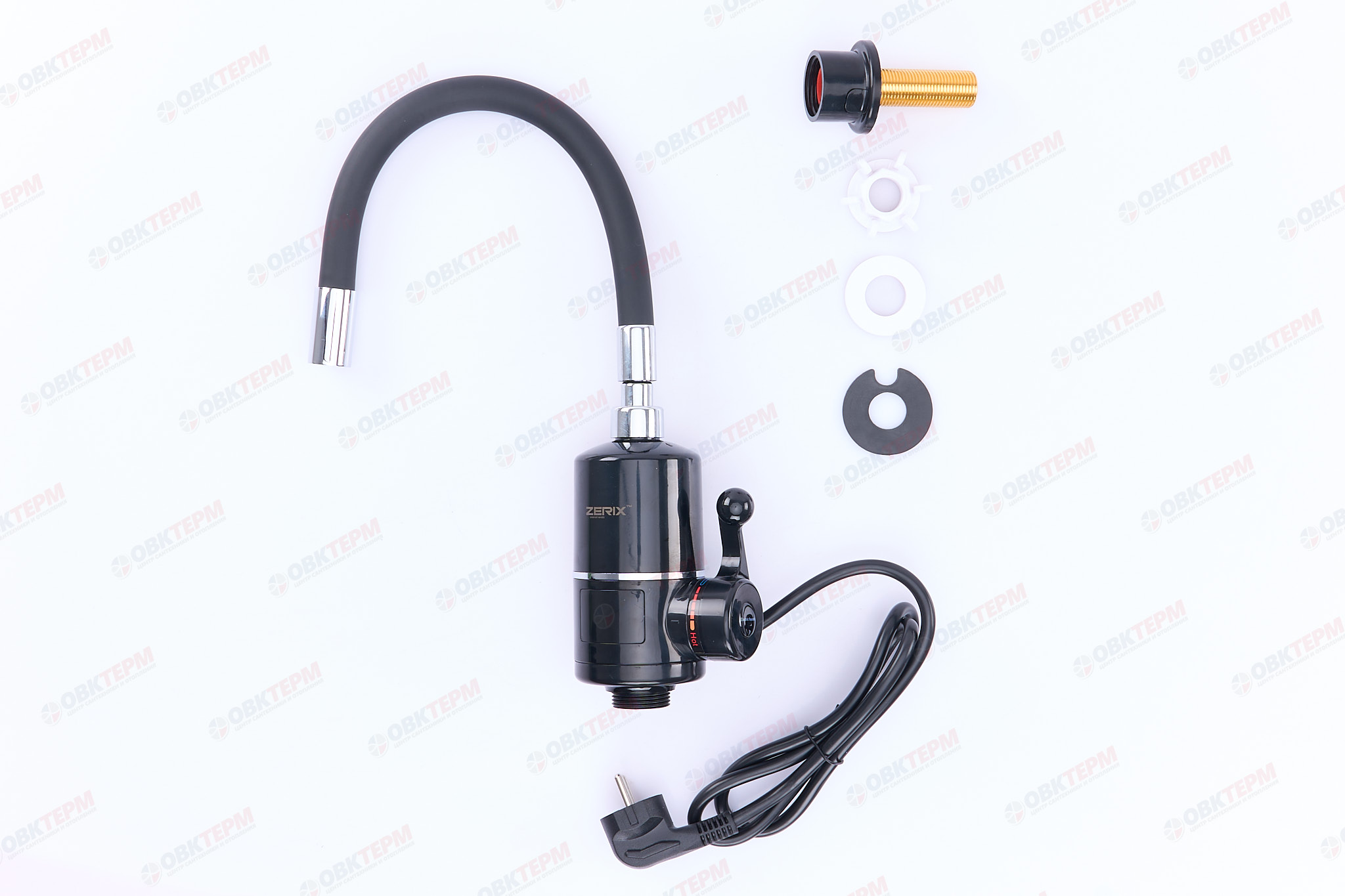 Водонагреватель на мойку ZERIX ELW06-EF-BLACK /инд. темп. /силикон излив /3 kW (12шт/ящ) - Изображение №3