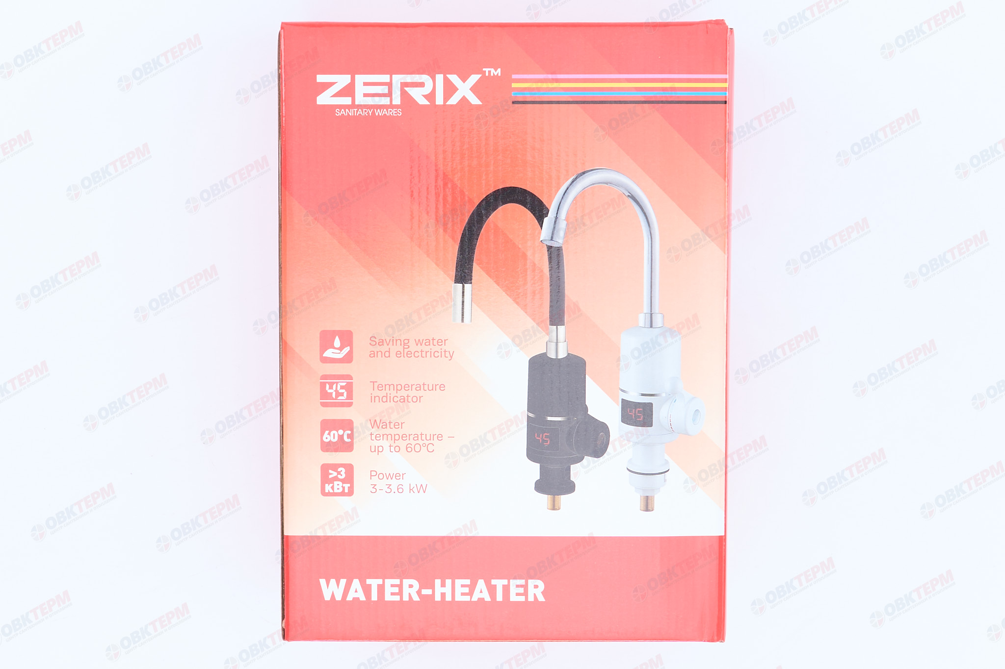 Водонагреватель на мойку ZERIX ELW06-EF-BLACK /инд. темп. /силикон излив /3 kW (12шт/ящ) - Изображение №5