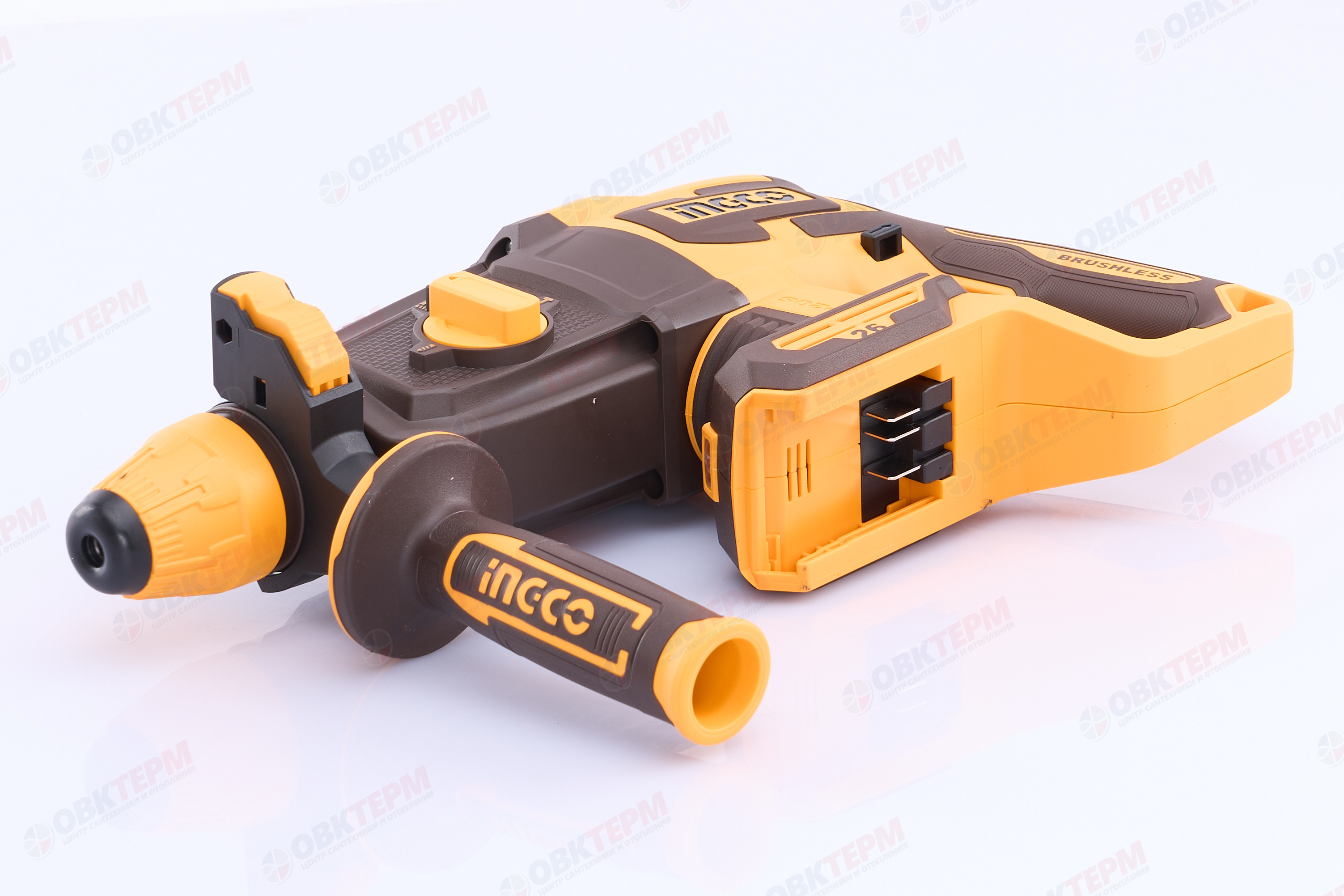Перфоратор аккум. Б/Щ INGCO INDUSTRIAL (20В MAX 2,5 Дж, 4 режима, 2 АКБ * 4Ач, ЗУ, КЕЙС) - миниатюра №6