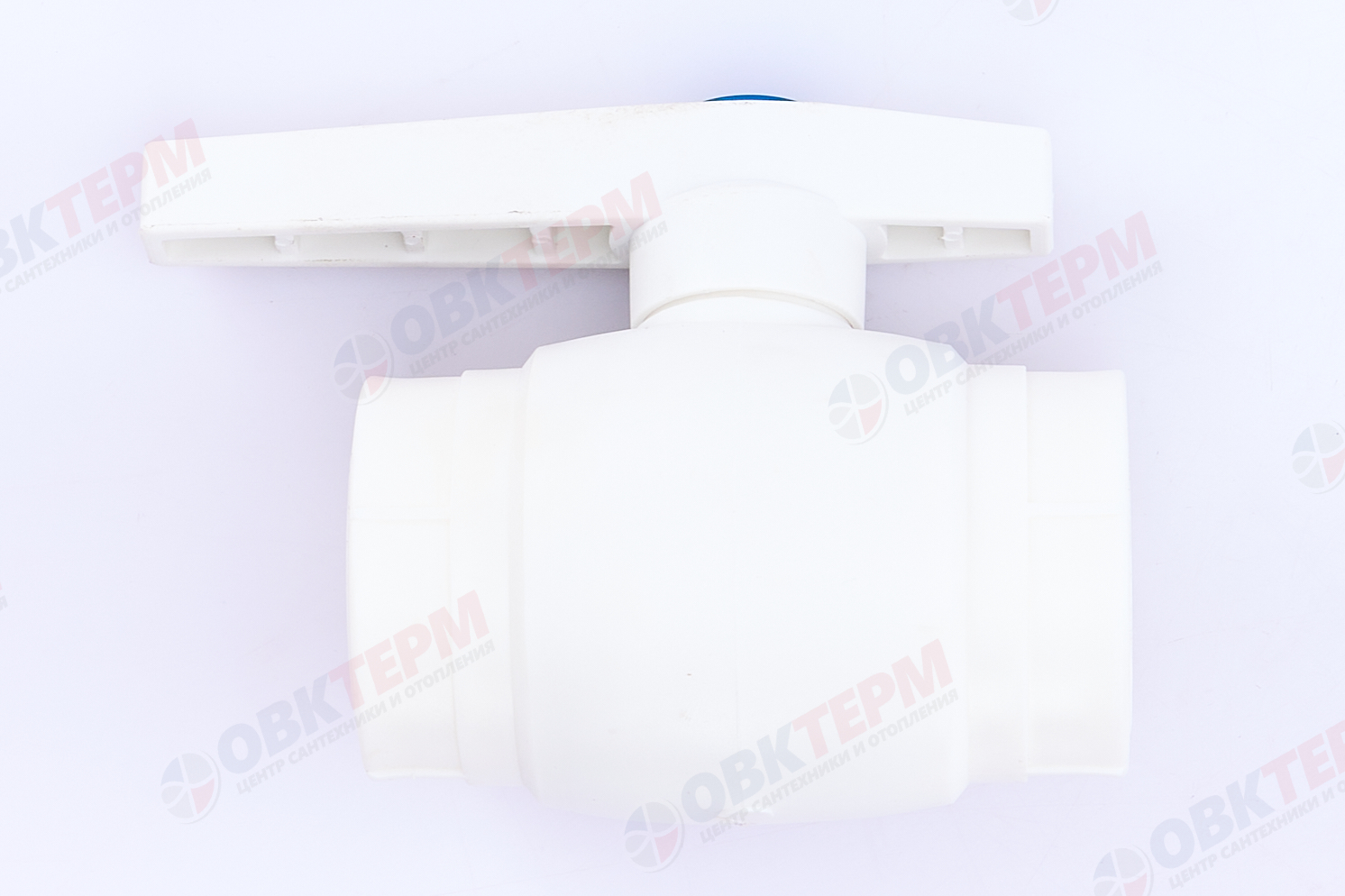 Кран пластиковый шаровый  50  (латунный  шар)  стандарт  БЕЛЫЙ PP-R   (RTP)    (6/1) - миниатюра №3