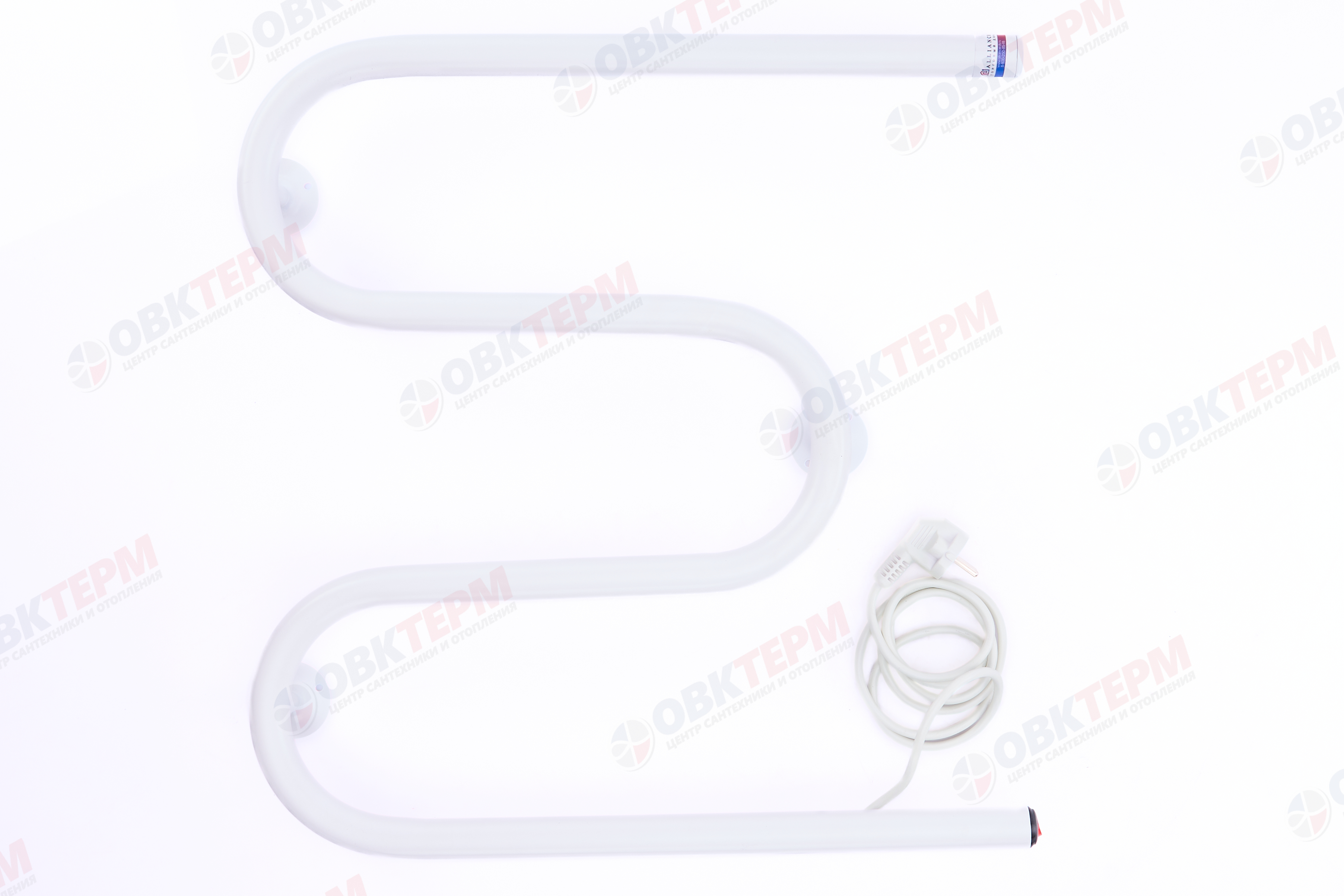 Электрический  полотенцесушитель БЕЛЫЙ АДВ М - Э 3/4 50х50 кнопка справа АДВ - Изображение №2