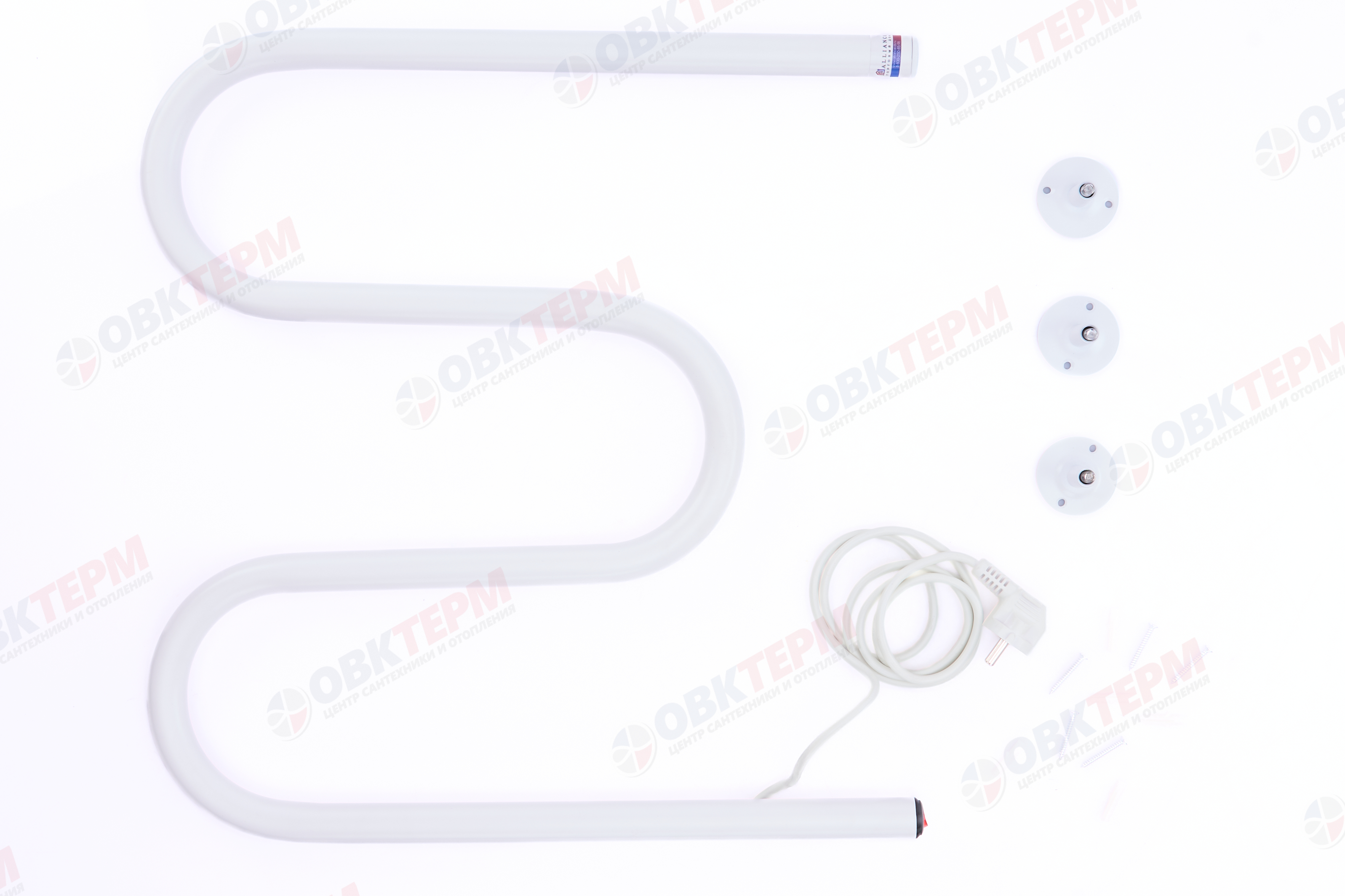 Электрический  полотенцесушитель БЕЛЫЙ АДВ М - Э 3/4 50х50 кнопка справа АДВ - Изображение №3