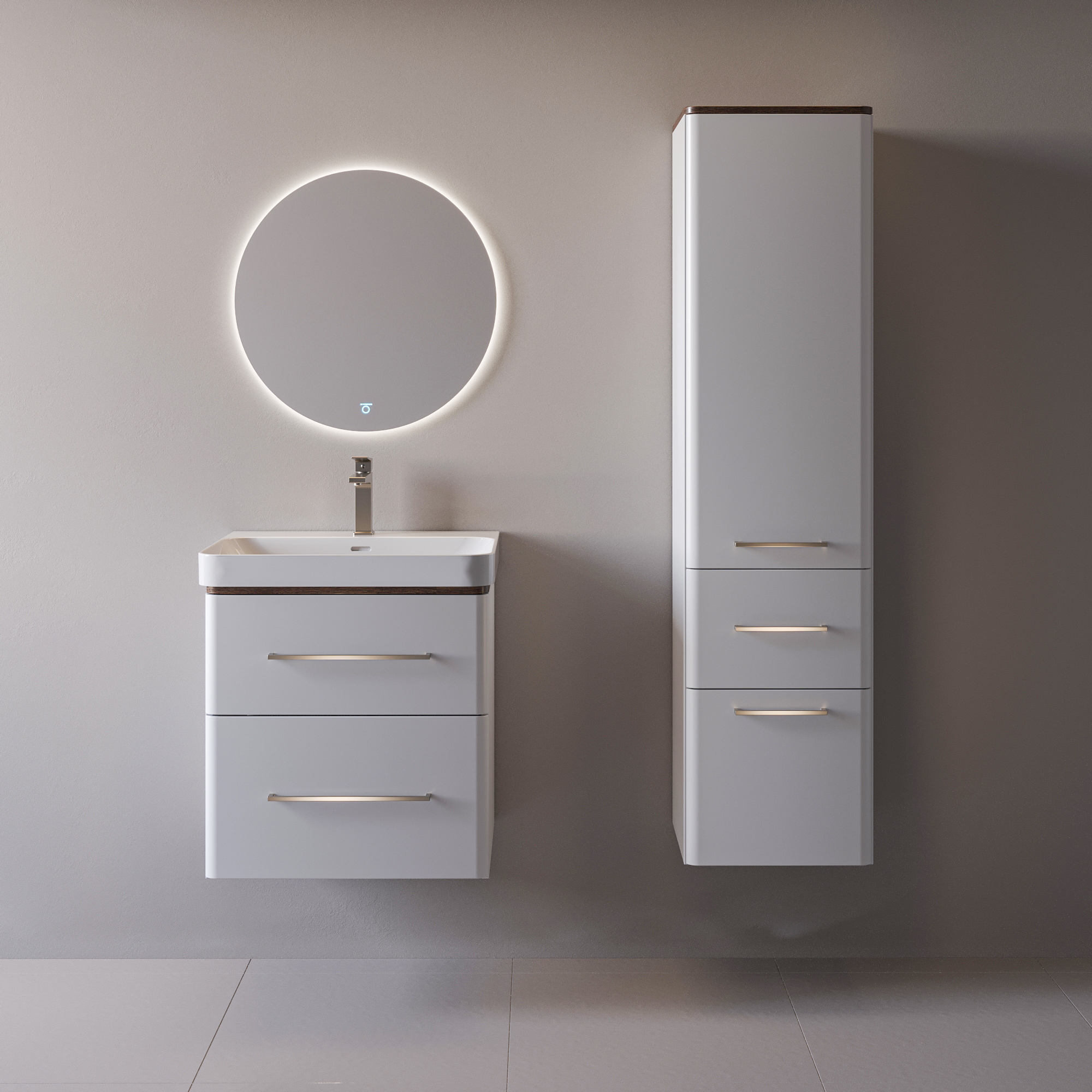 Тумба подвесная EvaGold  60 "Перл 60" белый (ум. Мирра 60) - Изображение №1