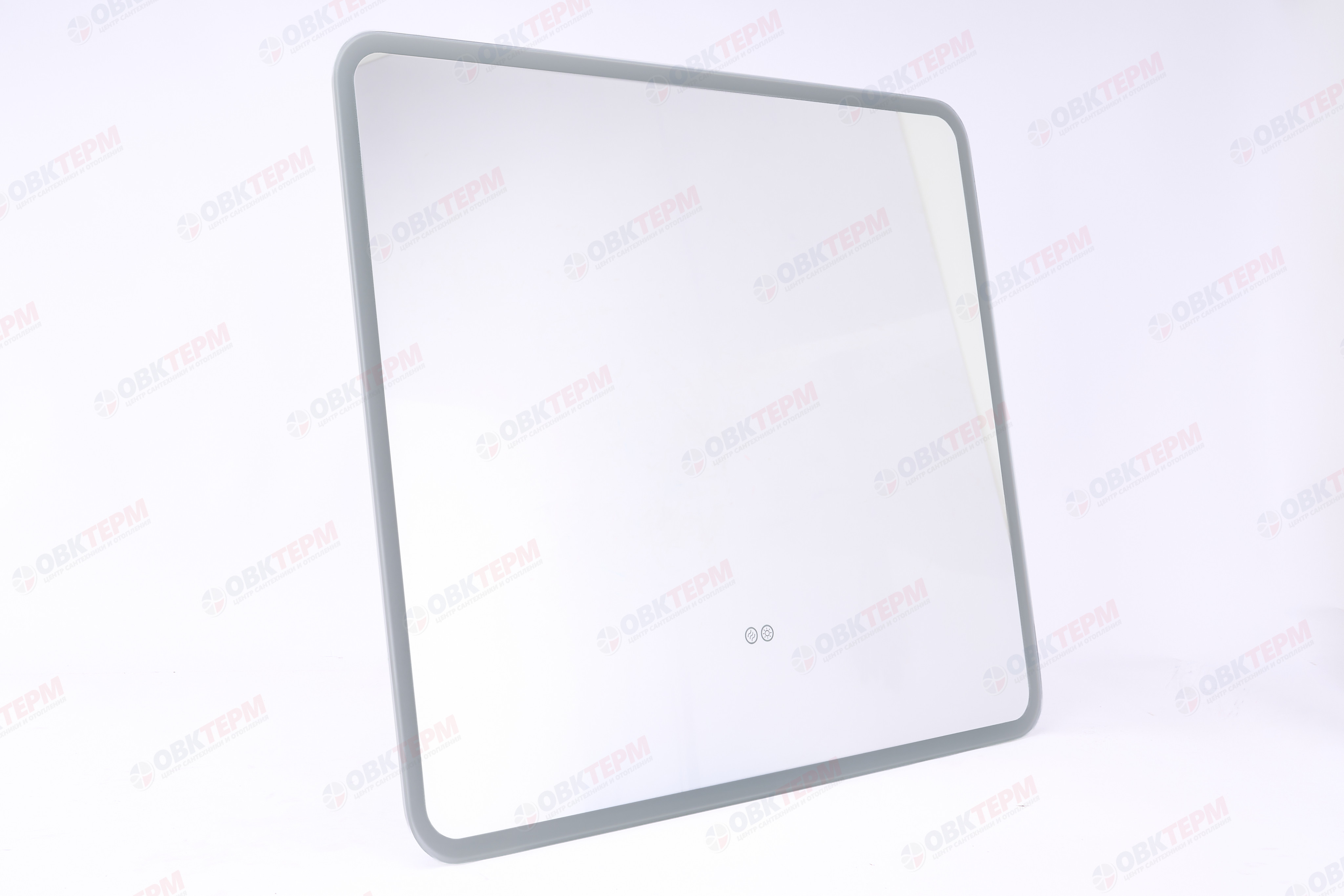 Зеркало  800х700 Gent с LED подсветкой,подогревом,литым коробом и сенсорным выкл. Кайман Glassiko - Изображение №2