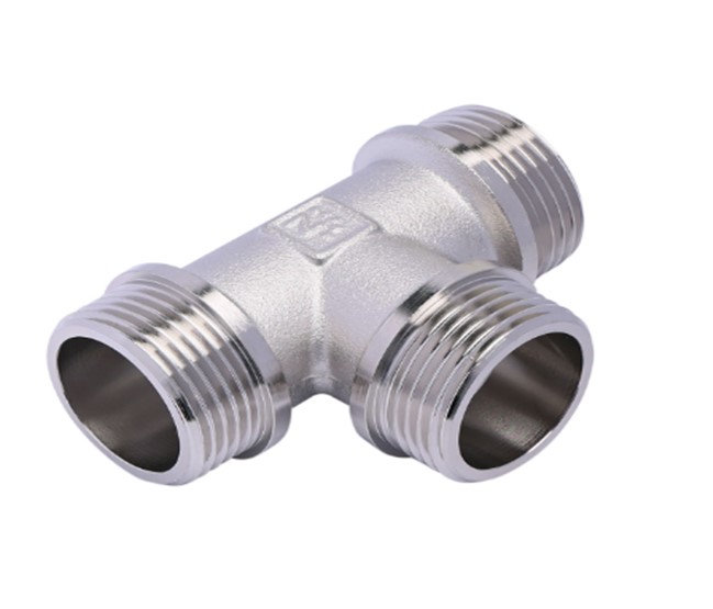 Тройник  1 1/4" ннн  Никель ZEISSLER   (1шт/16ящ) - изображение №1