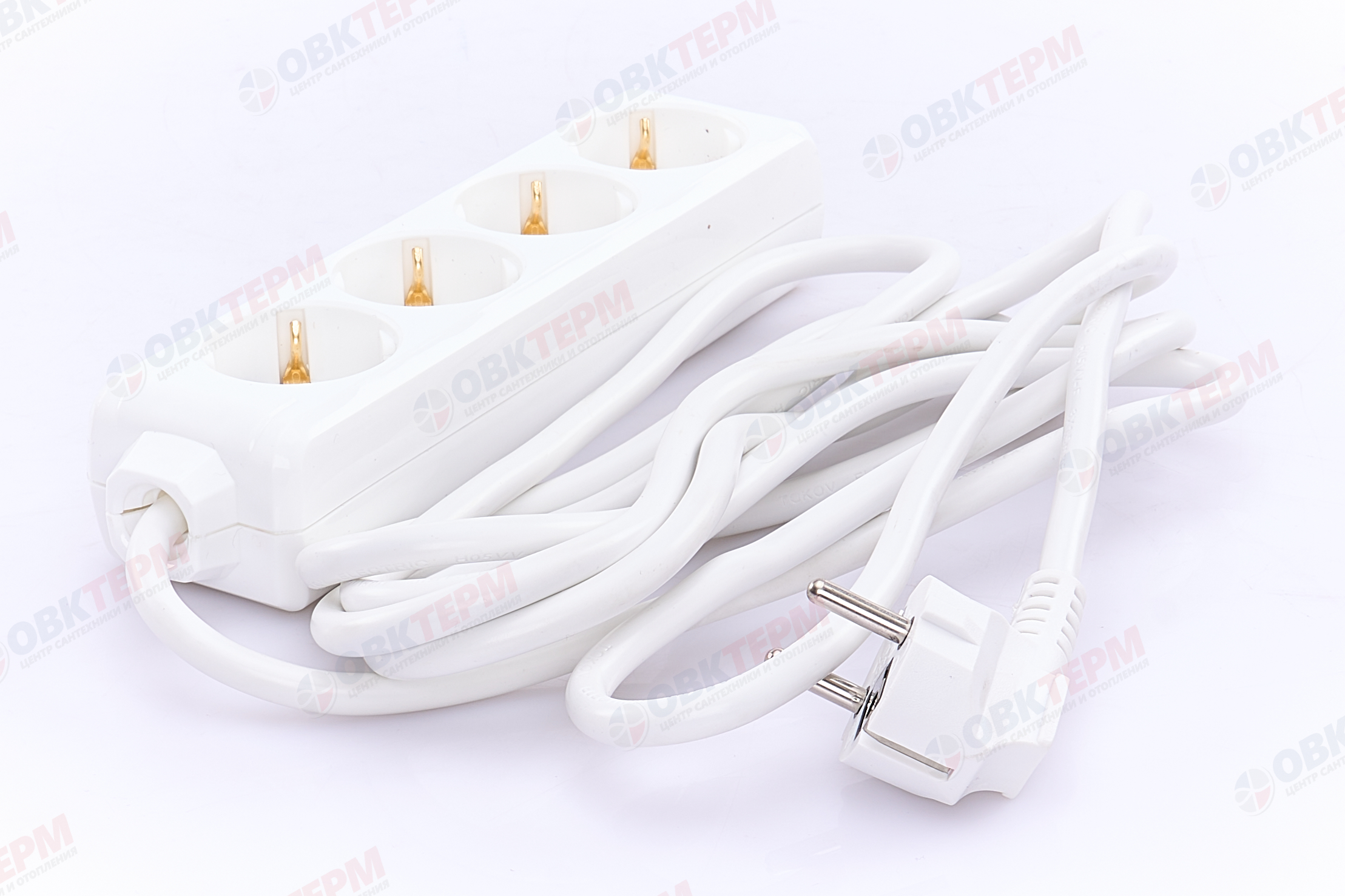 Удлинитель четырёхместный 3м с/з,  3х1.5 10А, белый, TOKOV LIGHT - Изображение №2