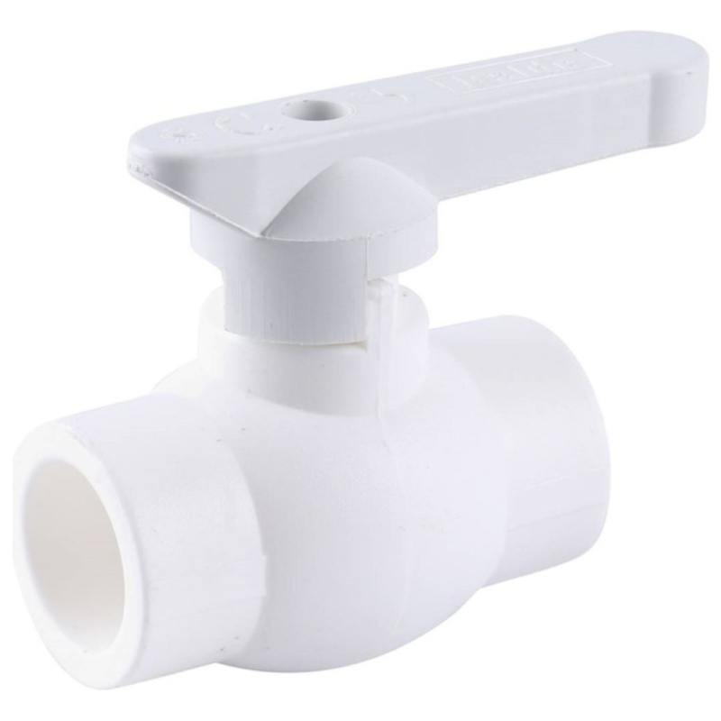 Кран шаровый пластиковый  25  (латунный  шар)   (белый)   (50)  (KALDE) - Изображение №1