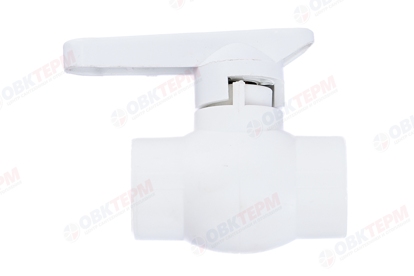 Кран шаровый пластиковый  25  (латунный  шар)   (белый)   (50)  (KALDE) - Изображение №3